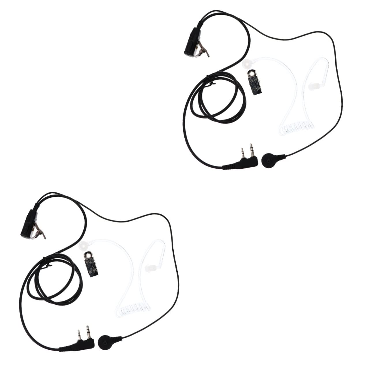 Milisten Wireless Headphones - 2 Pack Walkie Talkie Headset with Wired Earpiece, 2-Way Radio Intercom Headphones for Clear Communication | Perfect for Security, Construction & Event Staff