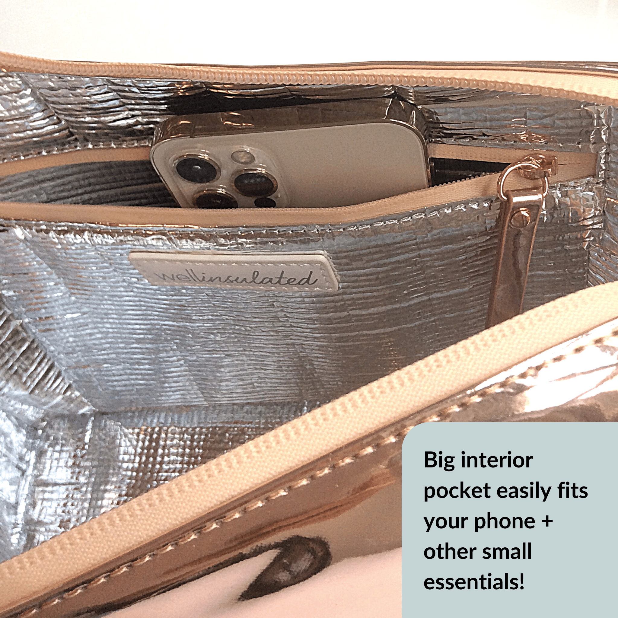 Premium Large Rose Gold Makeup Bag for Women - Waterproof Cosmetic Organizer with Multiple Pockets - Perfect for Travel, Gym, and Everyday Use