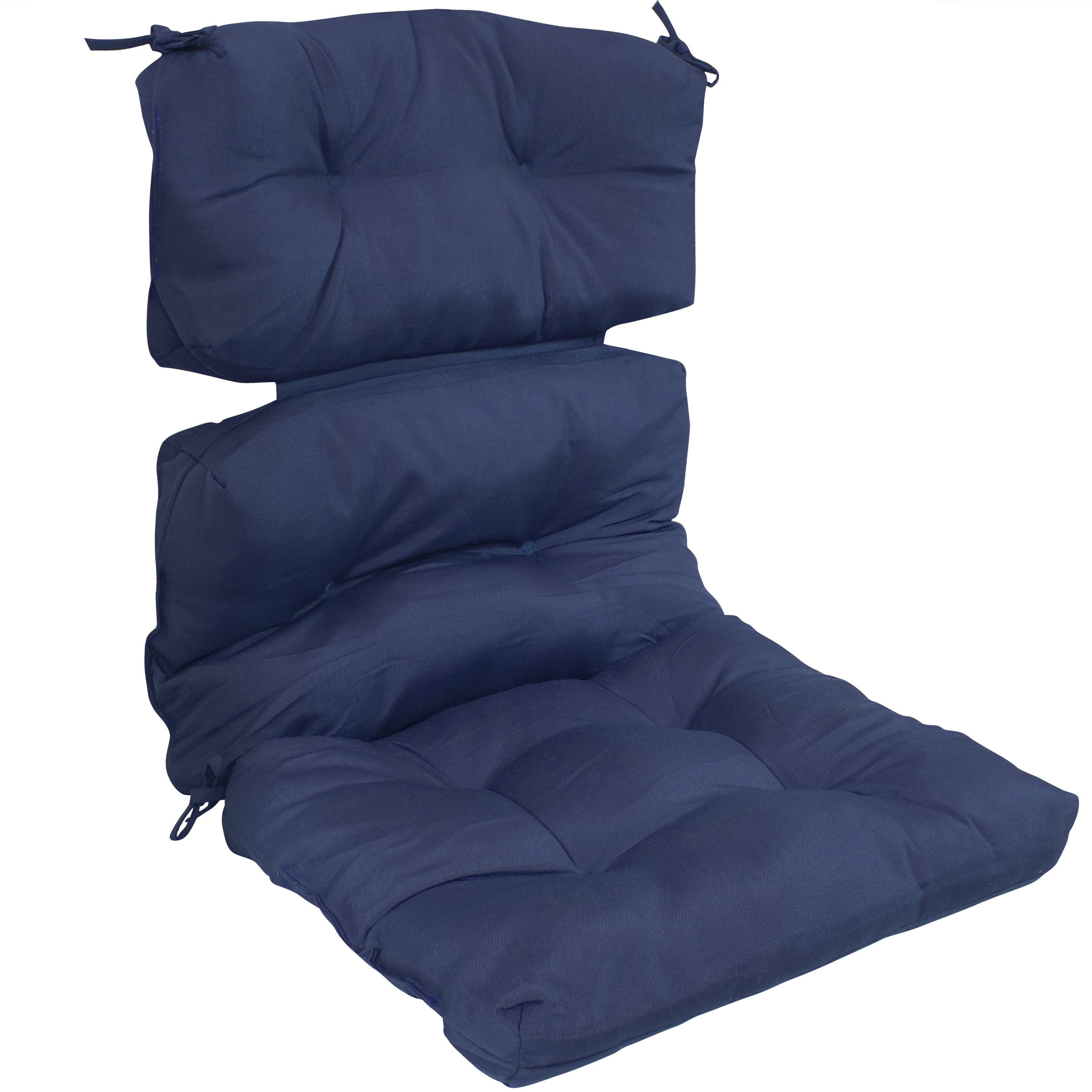 Premium Sunnydaze Olefin Tufted High Back Patio Chair Cushion - Waterproof Outdoor Furniture Cushion for Patio, Deck, Poolside & Garden Lounge Chairs