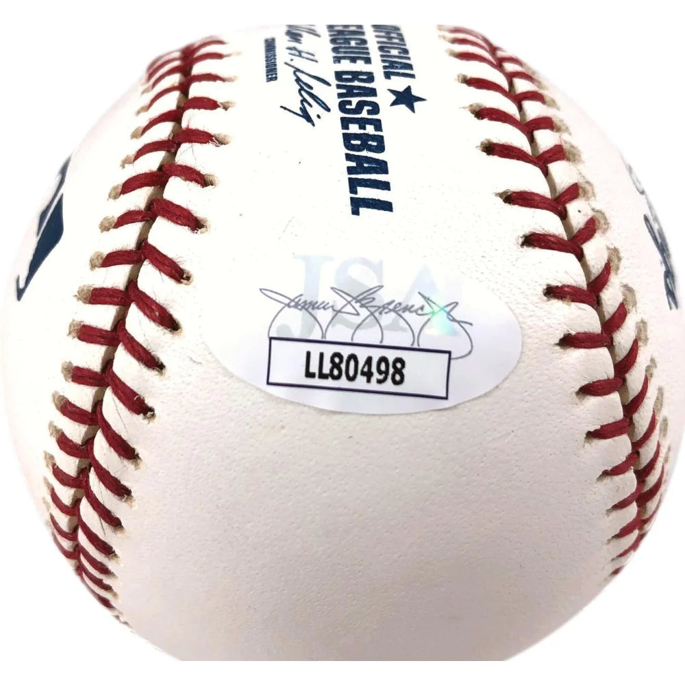 Greg Maddux Autographed 300th Win MLB Baseball with JSA COA - Authentic Collectible for Sports Memorabilia Fans and Display