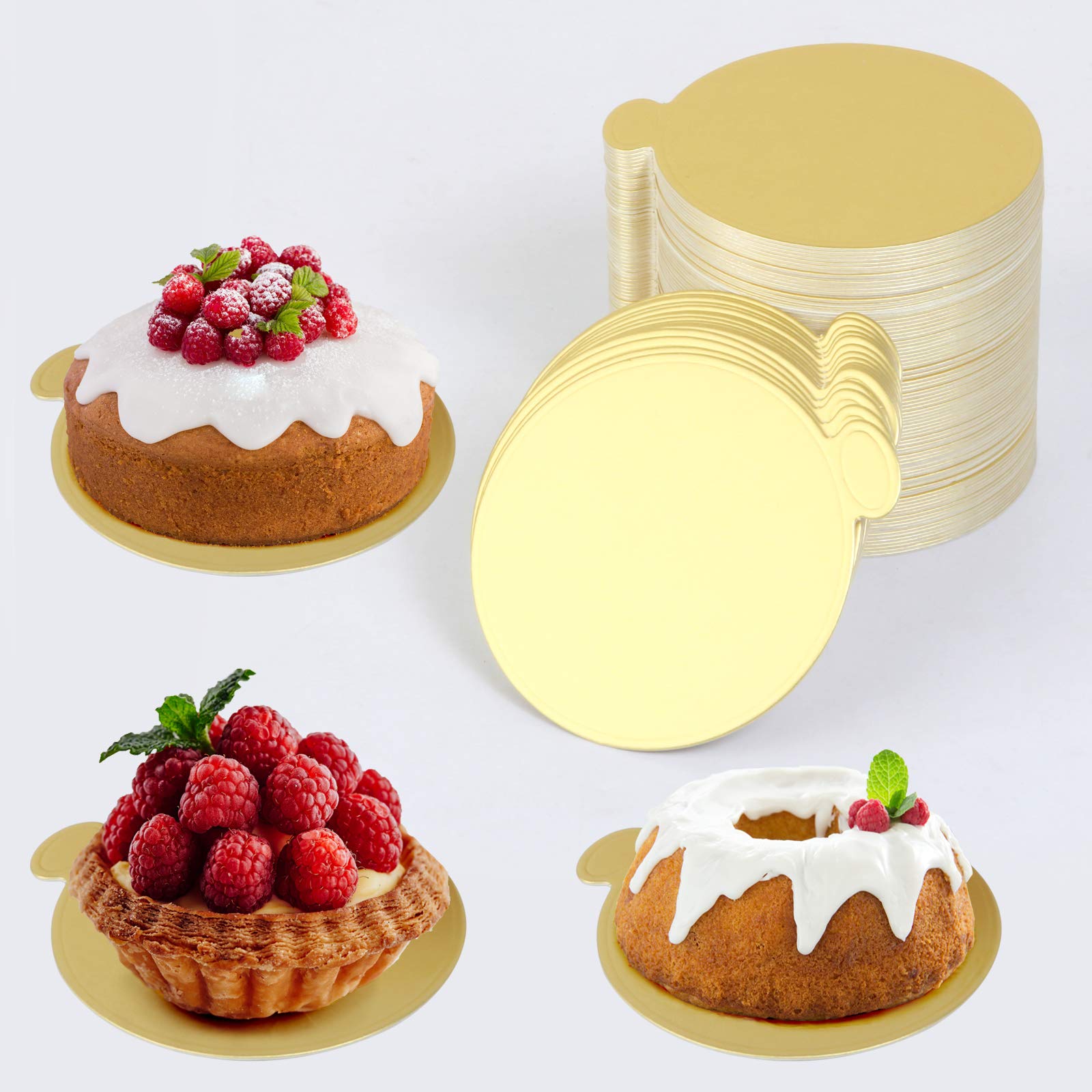 Hanmir 10-Inch Round Cake Base - Sturdy Cardboard Cake Boards for Professional Cake Decorating, Baking & Dessert Displays - Perfect for Birthday, Wedding & Party Cakes