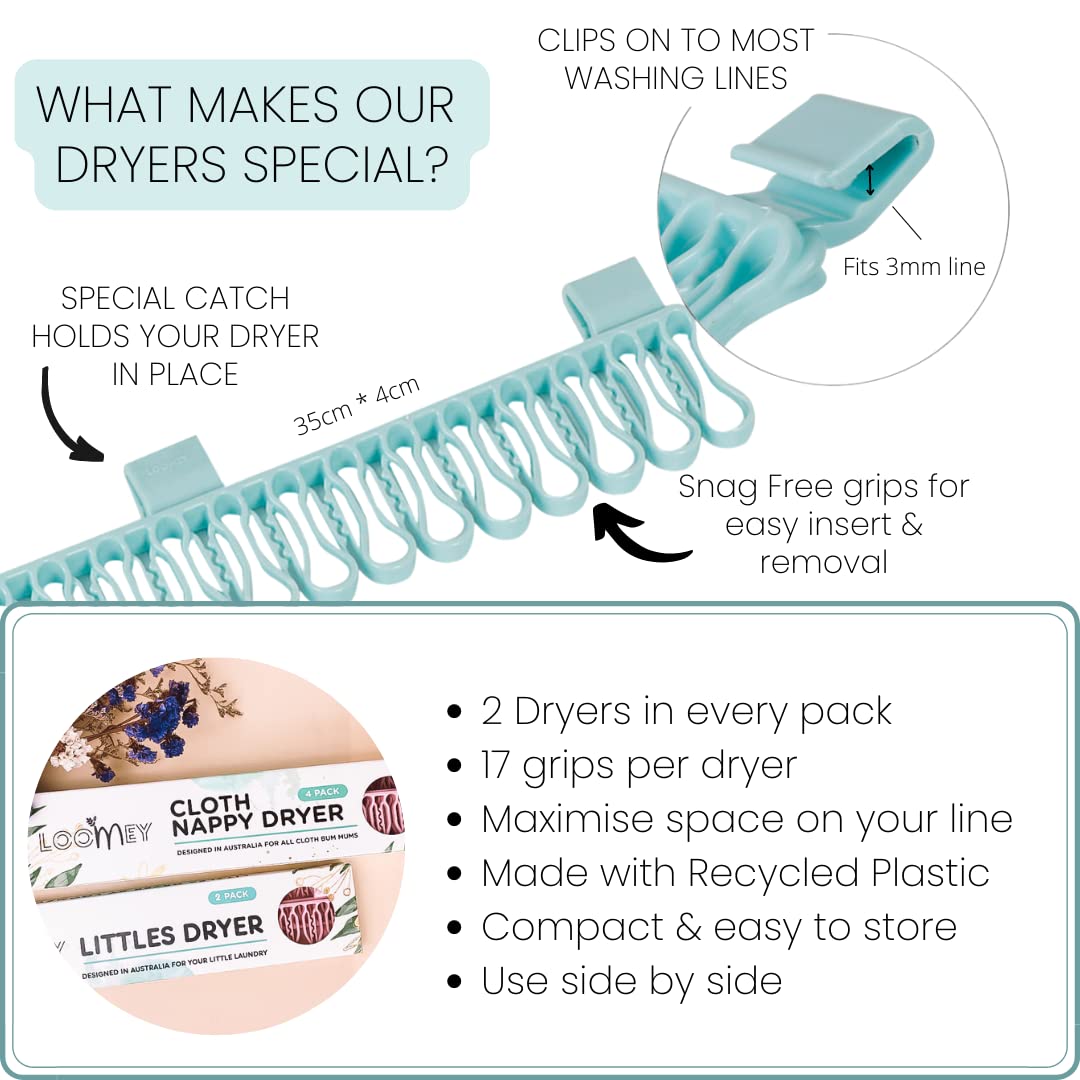 Sturdy Plastic Laundry Clips for Socks, Underwear, Baby Clothes - 68 Pack Mint Green Washing Line Pegs | Non-Slip Grip for Bibs, Diapers & Small Garments | Perfect for Indoor/Outdoor Drying, Travel & Nursery Organization
