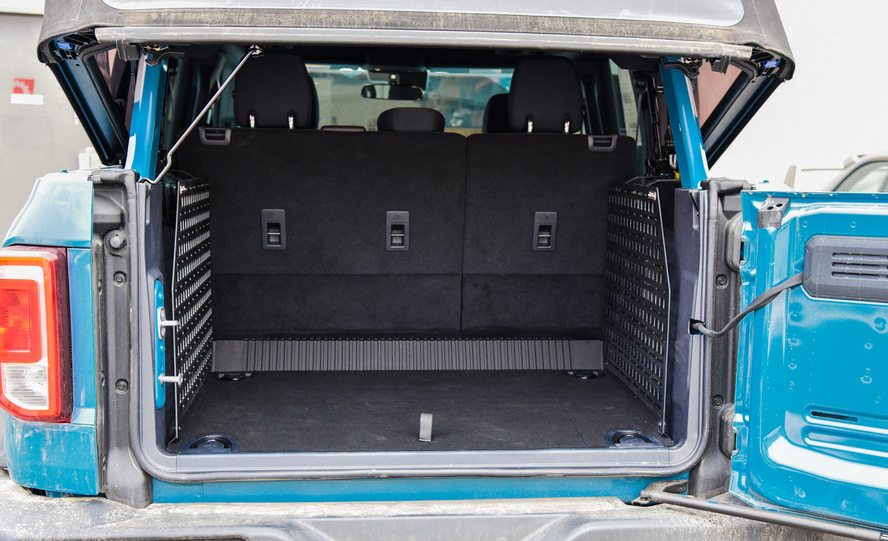 2021-2024 Ford Bronco 4-Door MOLLE Compatible Cargo Panel Full Kit by Builtright Industries - Perfect for Off-Road Gear Organization & Adventure Storage