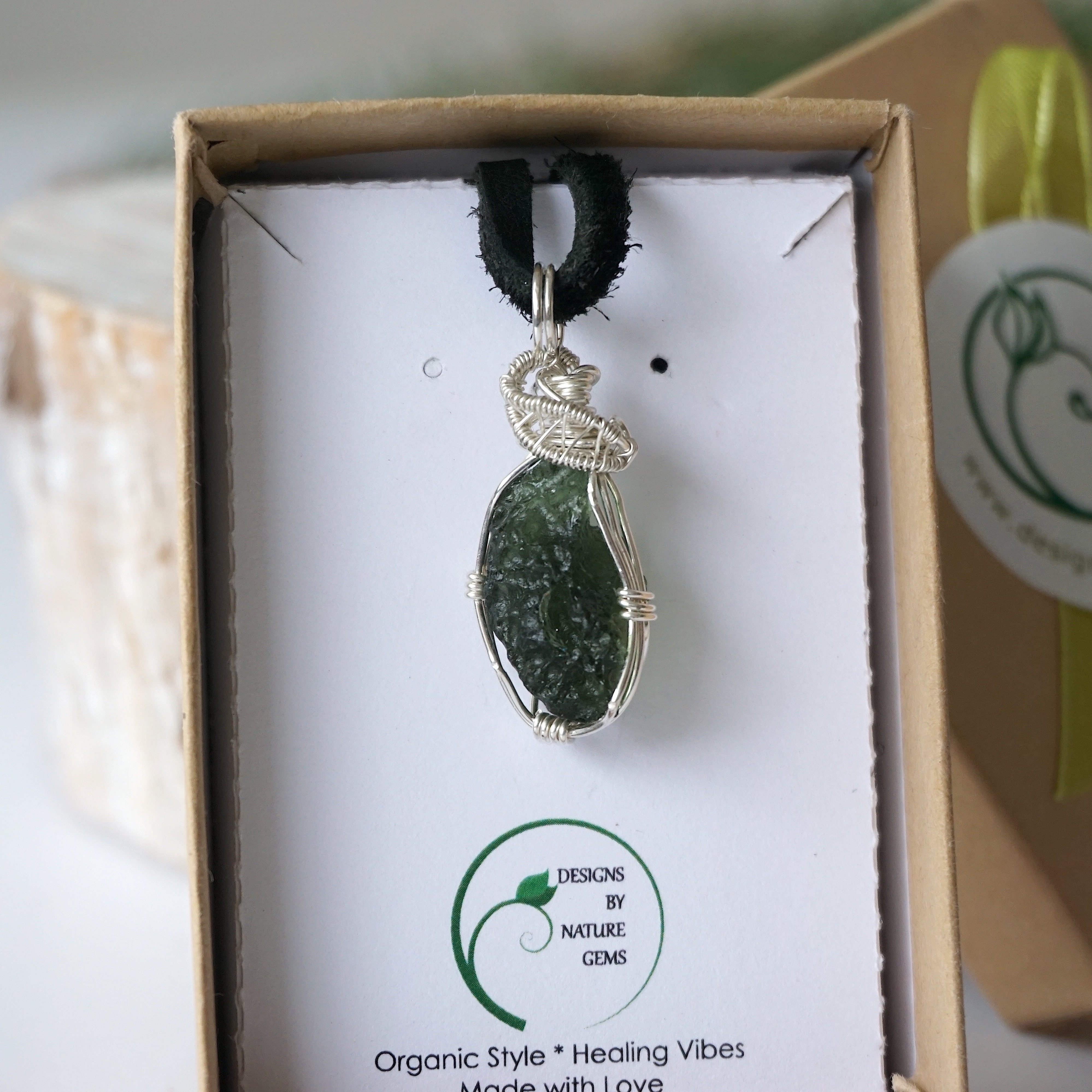 Special Edition Raw Moldavite Necklace in Sterling Silver - Authentic Czech Gemstone Jewelry for Spiritual Healing & Energy Protection