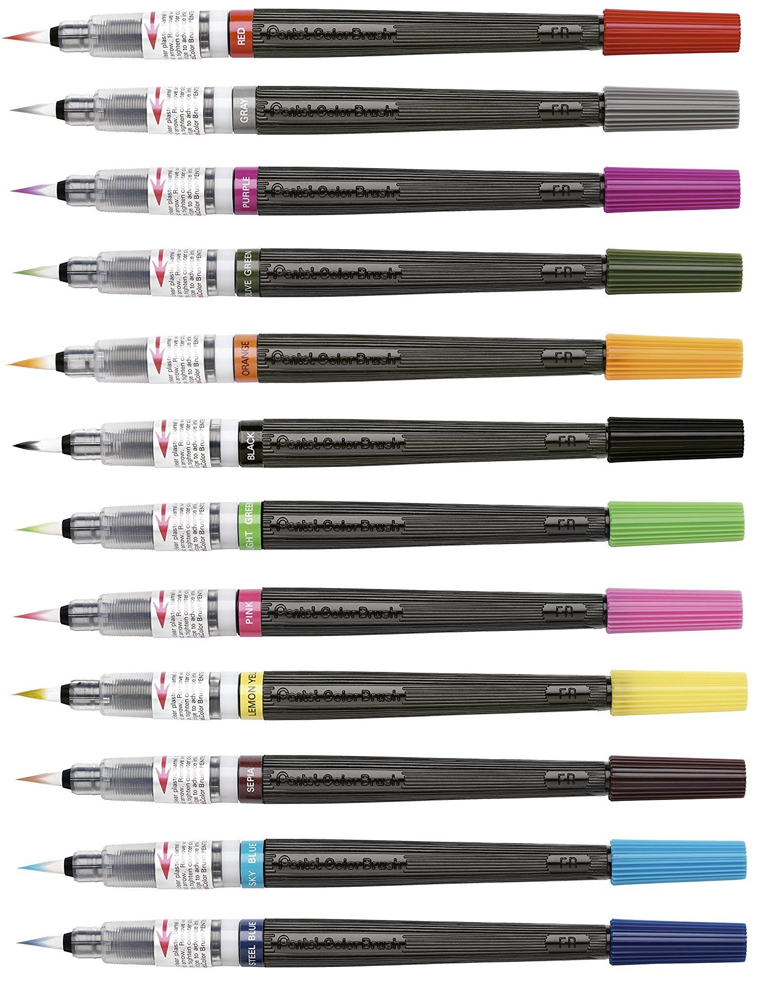 Pentel Art Brush Pens - 18 Vibrant Colors Set for Drawing, Sketching & Calligraphy | Japan Import | Premium Quality Fine Tip Markers for Artists, Students & Professionals | Ideal for Bullet Journaling, Manga & Watercolor Art