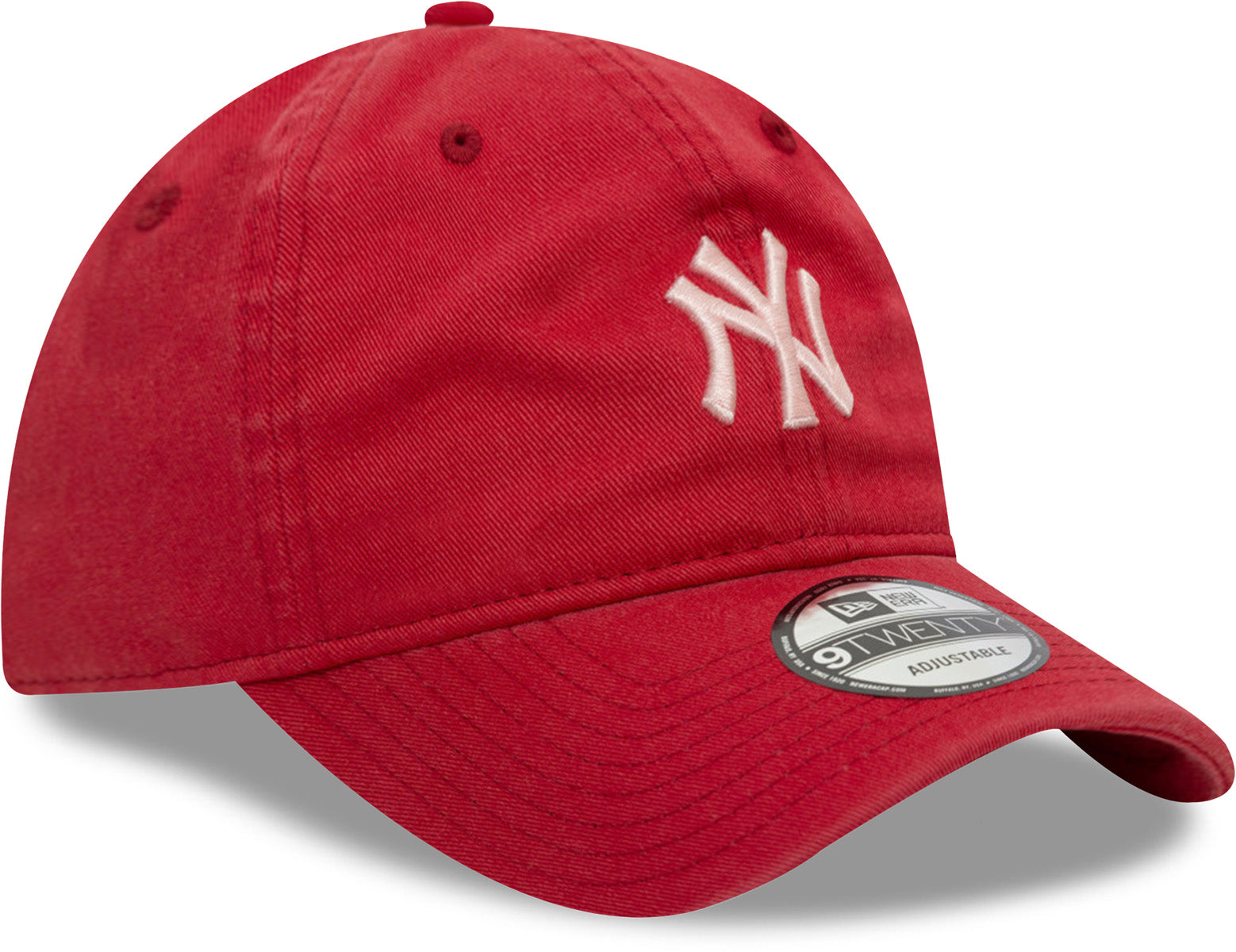 New York Yankees New Era 9Twenty Midi League Essential Scarlet Baseball Cap for Men & Women - Official MLB Team Logo Adjustable Hat for Sports Fans, Casual Wear & Outdoor Activities