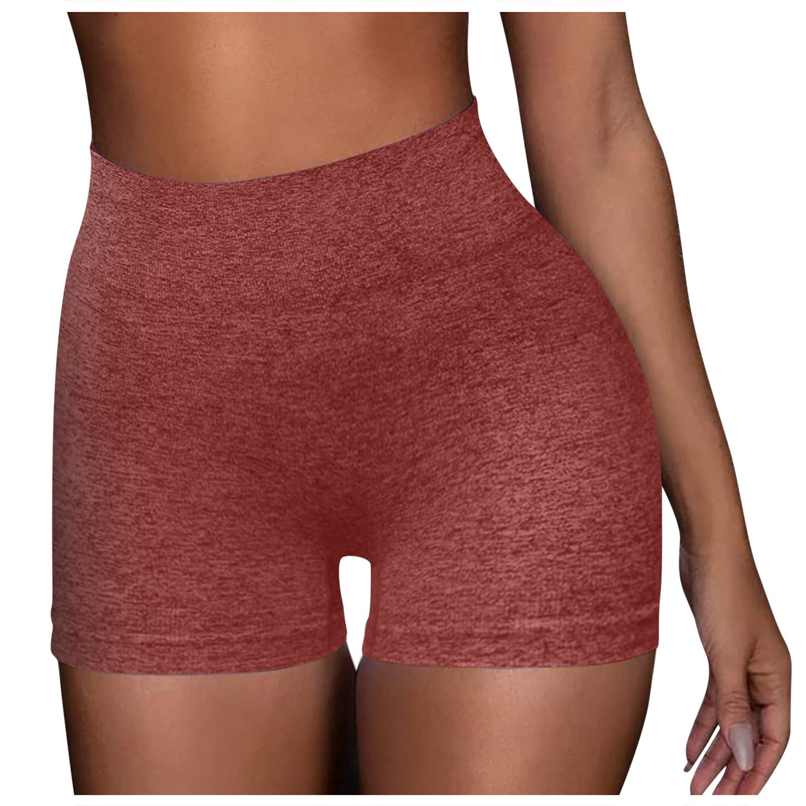 Melupa Women's High Waist Booty Lifting Workout Shorts - Tummy Control Yoga Pants & Gym Leggings for Running, Cycling, Fitness & Lounge Wear