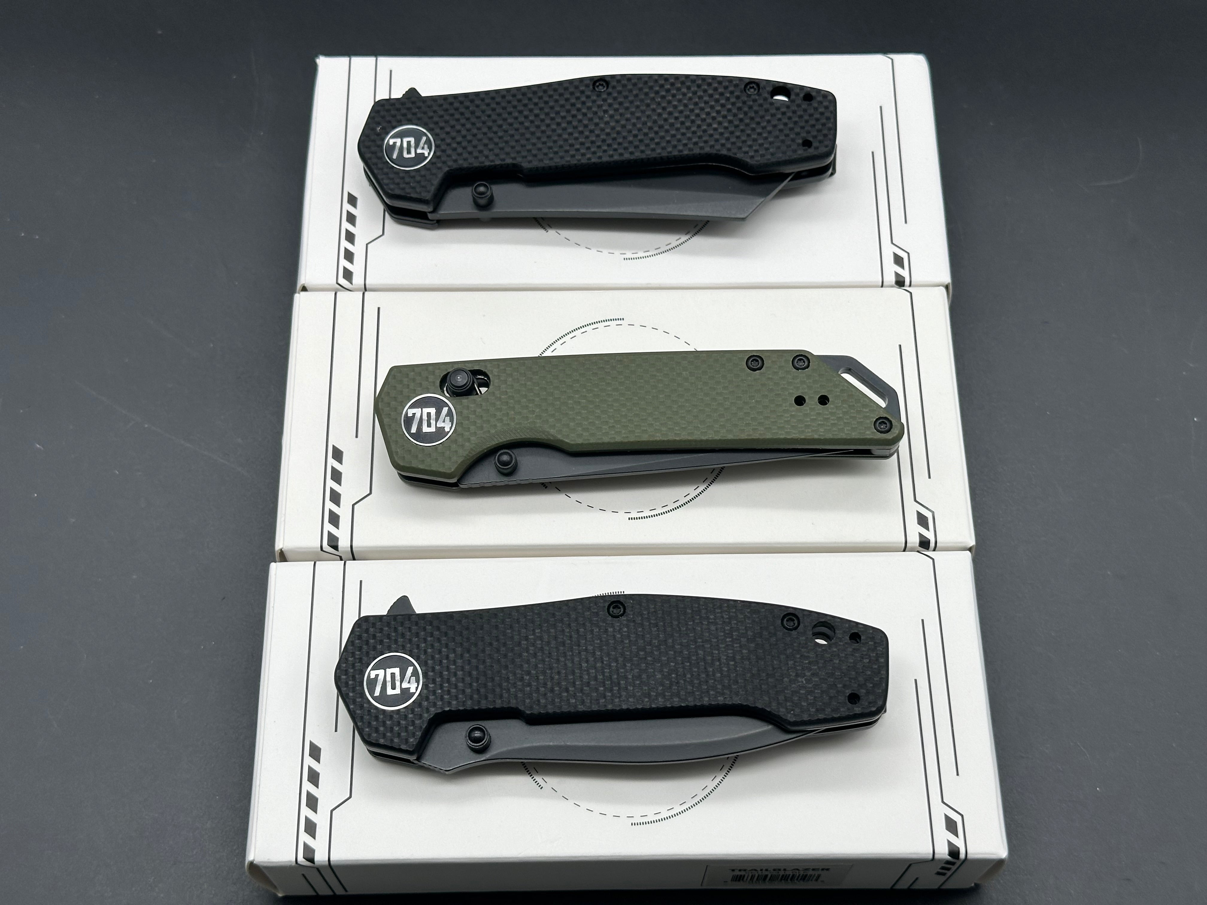 704 Tactical Trailblazer, Fang & Strider 3-Piece Knife Set - Premium Survival & Hunting Knives for Outdoor Adventures, Camping & Emergency Preparedness