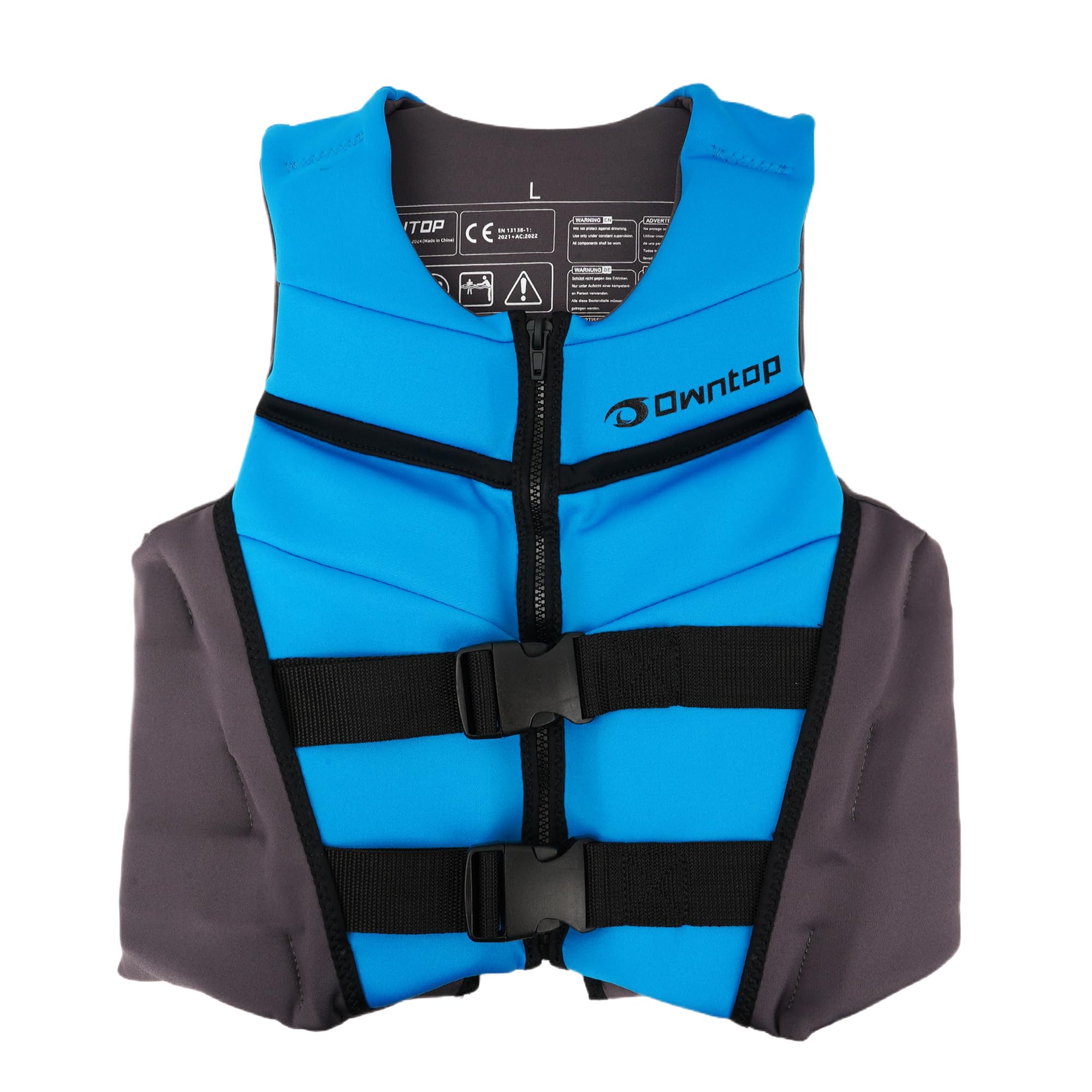 Owntop Youth Kids Swim Vest - Lightweight & Quick-Dry Adjustable Life Jacket with Buckles & Zipper - Perfect for Kayaking, Swimming Training, Boating & Water Sports - Fits 50-125 lbs - Ideal for Pool, Beach & Lake Safety Gear