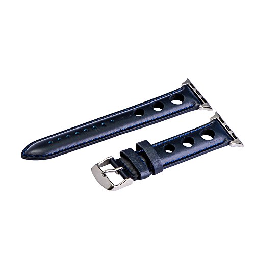 Navy Smooth 3 Hole Bands / Steel Hardware