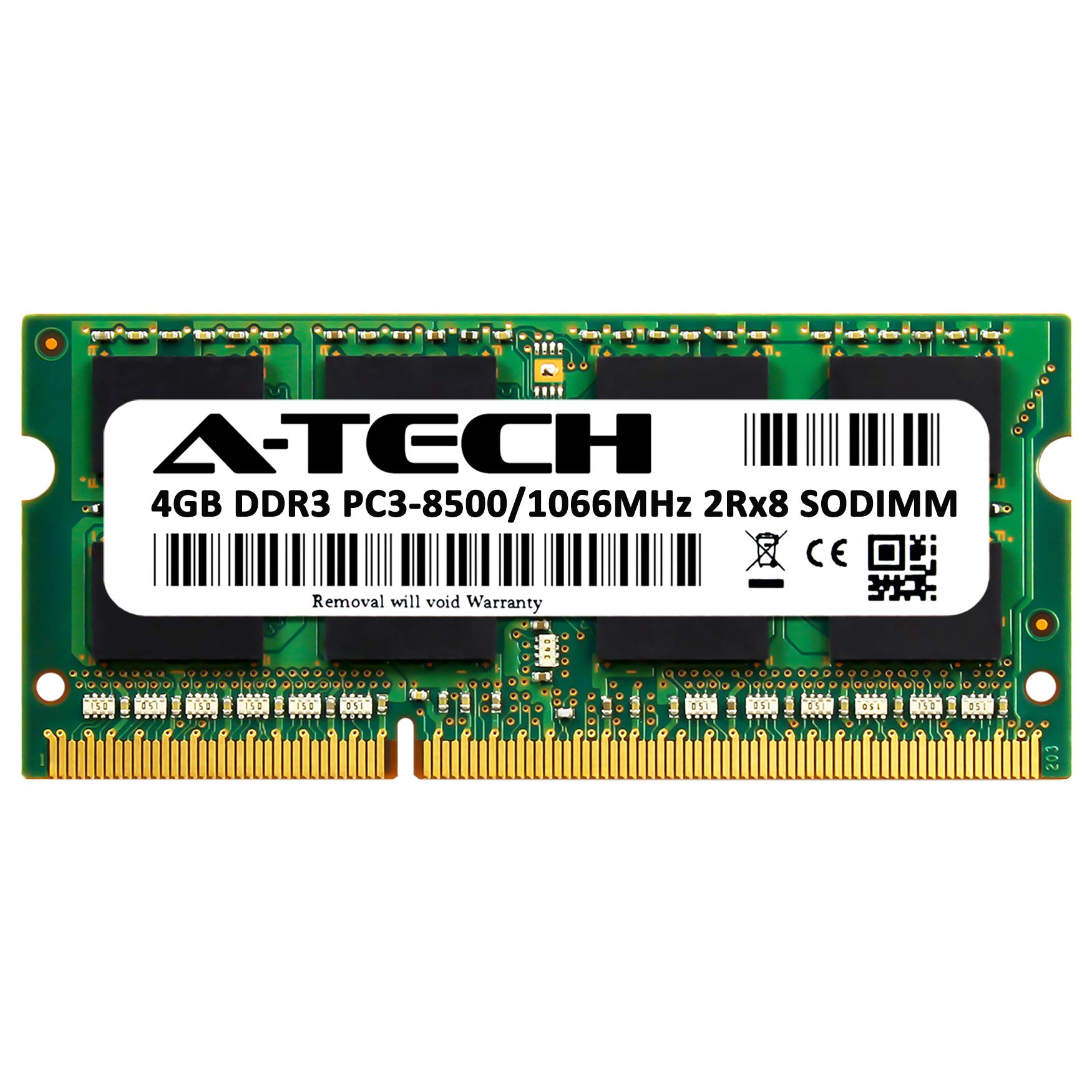 A-Tech 4GB PC3-8500 DDR3 1066MHz 204-Pin SODIMM RAM Memory Upgrade for MacBook, MacBook Pro, iMac, Mac Mini (Late 2008 to Mid 2010 Models) - Improve Performance for Multitasking, Video Editing & Gaming