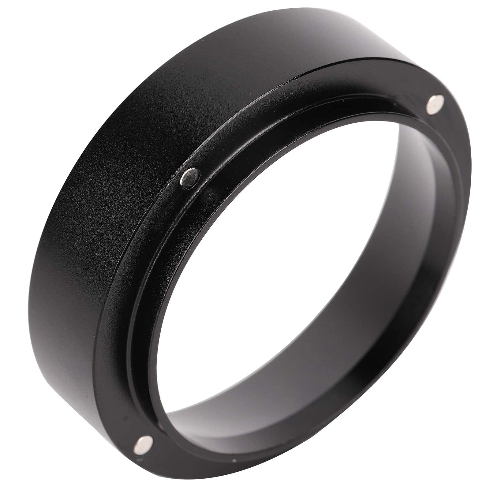53mm Espresso Dosing Funnel - Magnetic Aluminum Coffee Dosing Ring for Portafilter | Compatible with 53mm Coffee Machines | Perfect for Barista Use & Home Brewing (Black)