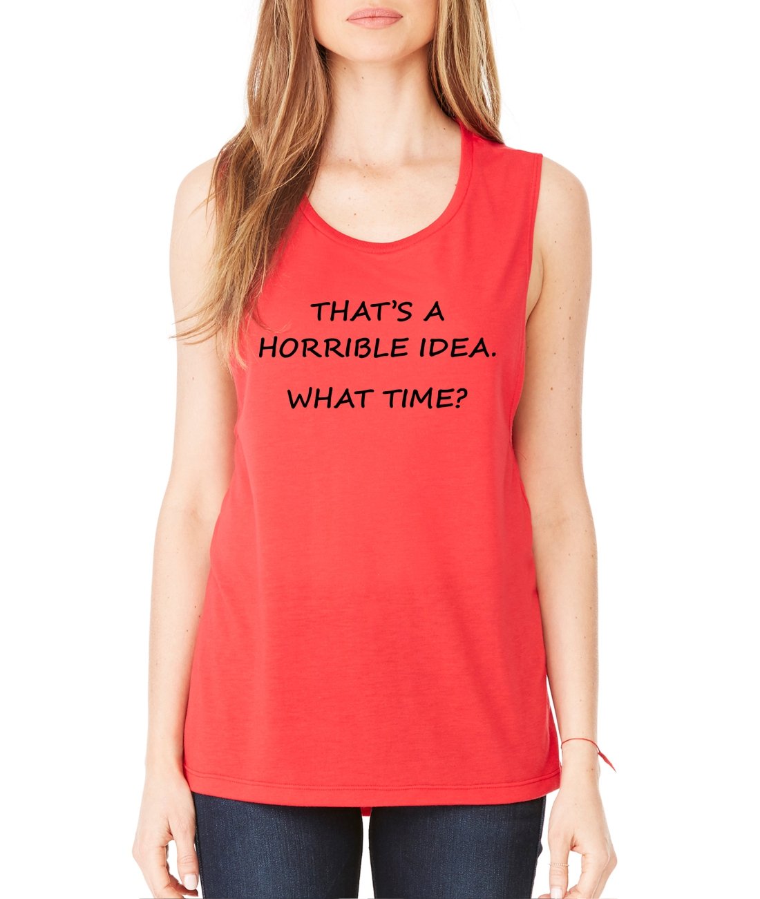 ALLNTRENDS Women's Flowy Muscle Tank Top - Soft Stretchy Workout Shirt for Yoga, Running & Gym | Trendy Casual Summer Tops