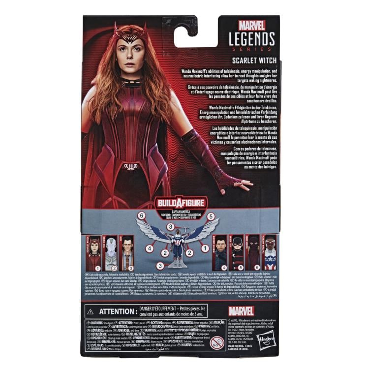 WandaVision Marvel Legends Scarlet Witch Action Figure (Captain America Flight Gear BAF) - Collectible Toy for Marvel Fans & Display