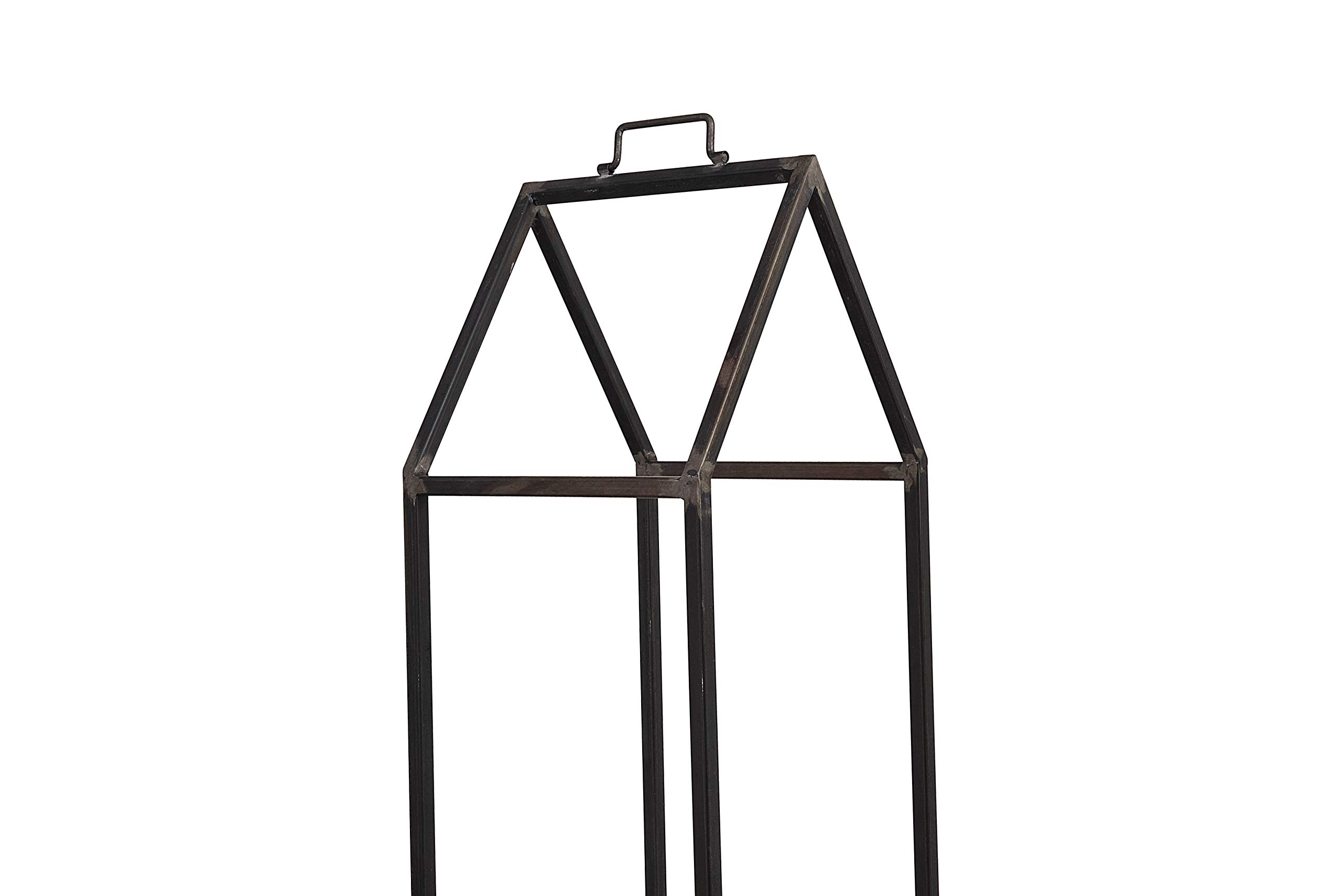 Creative Co-Op Metal Firewood Holder - Rust-Resistant Indoor/Outdoor Log Rack for Fireplace, Camping & Patio Storage - Perfect for Home, Cabin & Backyard Use