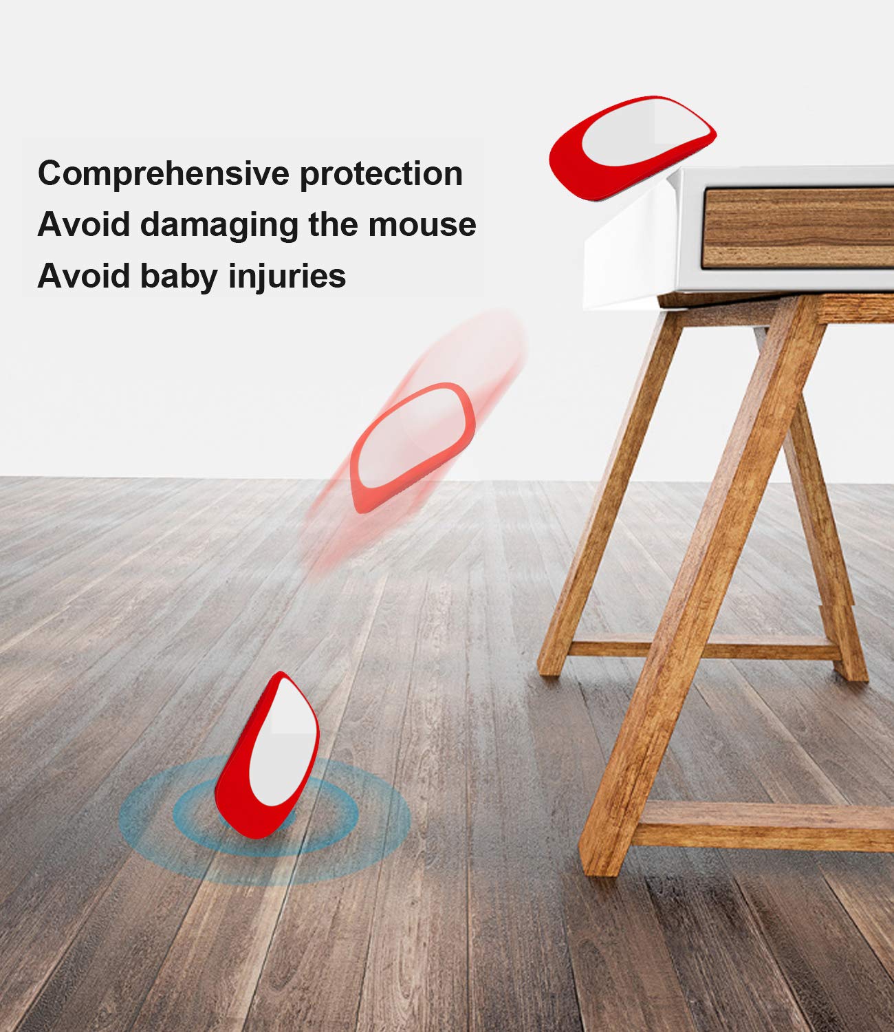 Premium Silicone Protective Case Cover for Apple Magic Mouse 1 & 2 - Shockproof Anti-Slip Skin for iPad/Tablet Mouse (Black) | Perfect for Office, Home & Travel Use