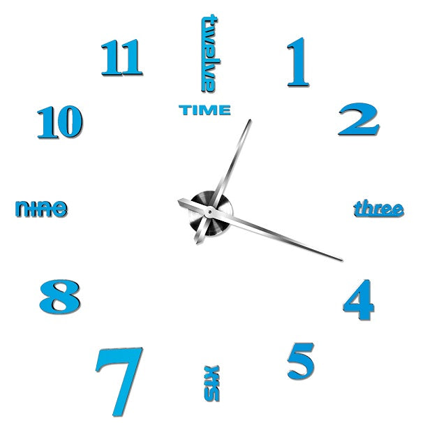 Large DIY Wall Clock Sticker - Creative Home Decor for Living Room, Bedroom & Office - Modern Mirror Face Design for Stylish Interior