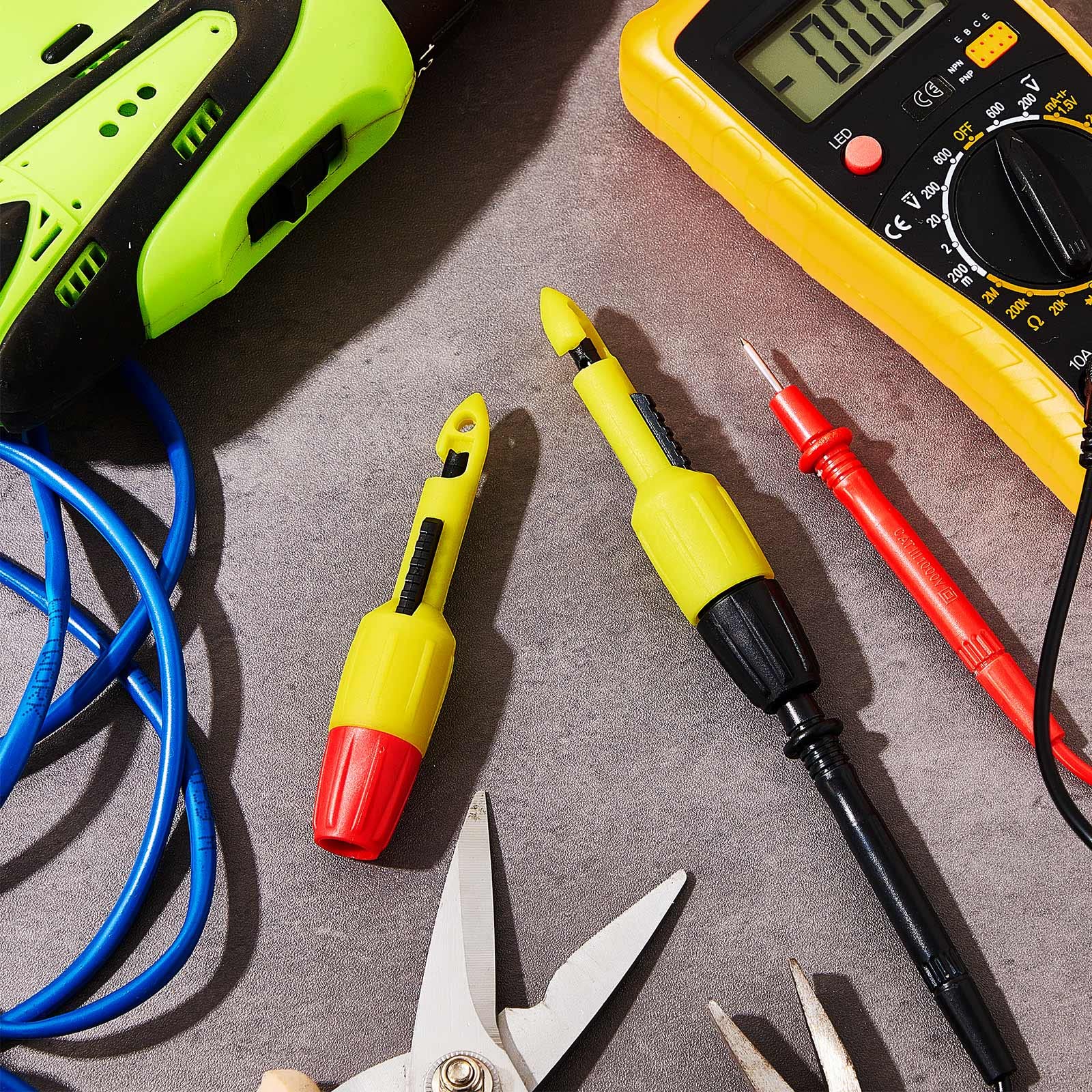 Konohan Wire Piercing Tool Set - 4 Piece 2mm Insulation Piercing Probe Kit for Multimeter, Voltage Voltmeter & Thermometer Testing | Electrical Circuit Diagnosis, HVAC Repair, Automotive Wiring Maintenance