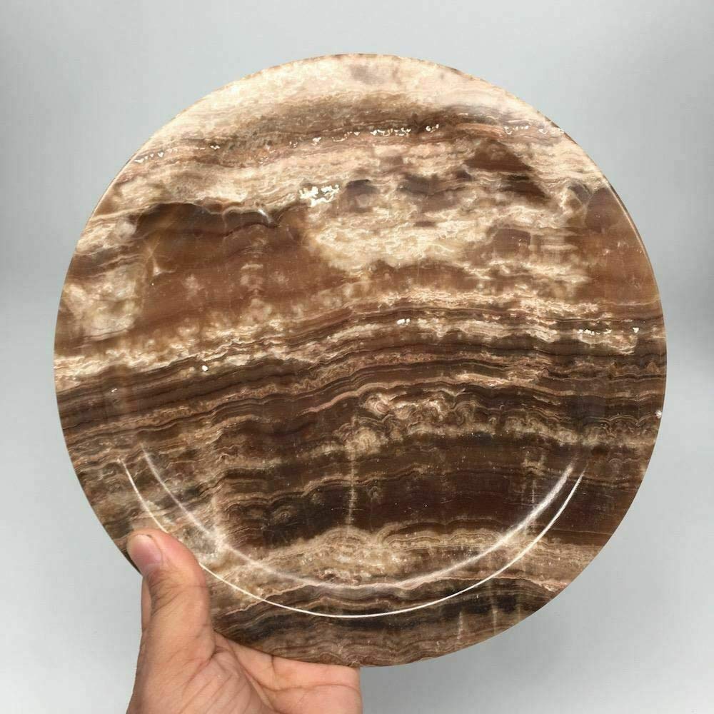 4-Piece Set Handmade Moroccan Onyx Plates - 8.5