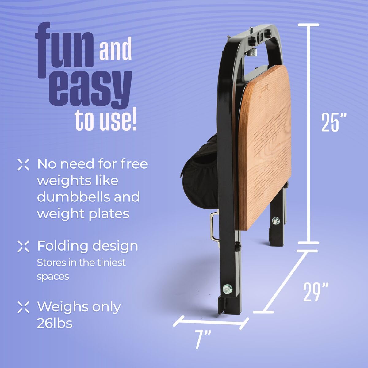 BootySprout Hip Thrust Machine for Glute Workouts - Adjustable Home Gym Equipment with 45, 90 & 135 Lbs Resistance Bands - Perfect for Strength Training, Booty Building & Home Fitness Routines
