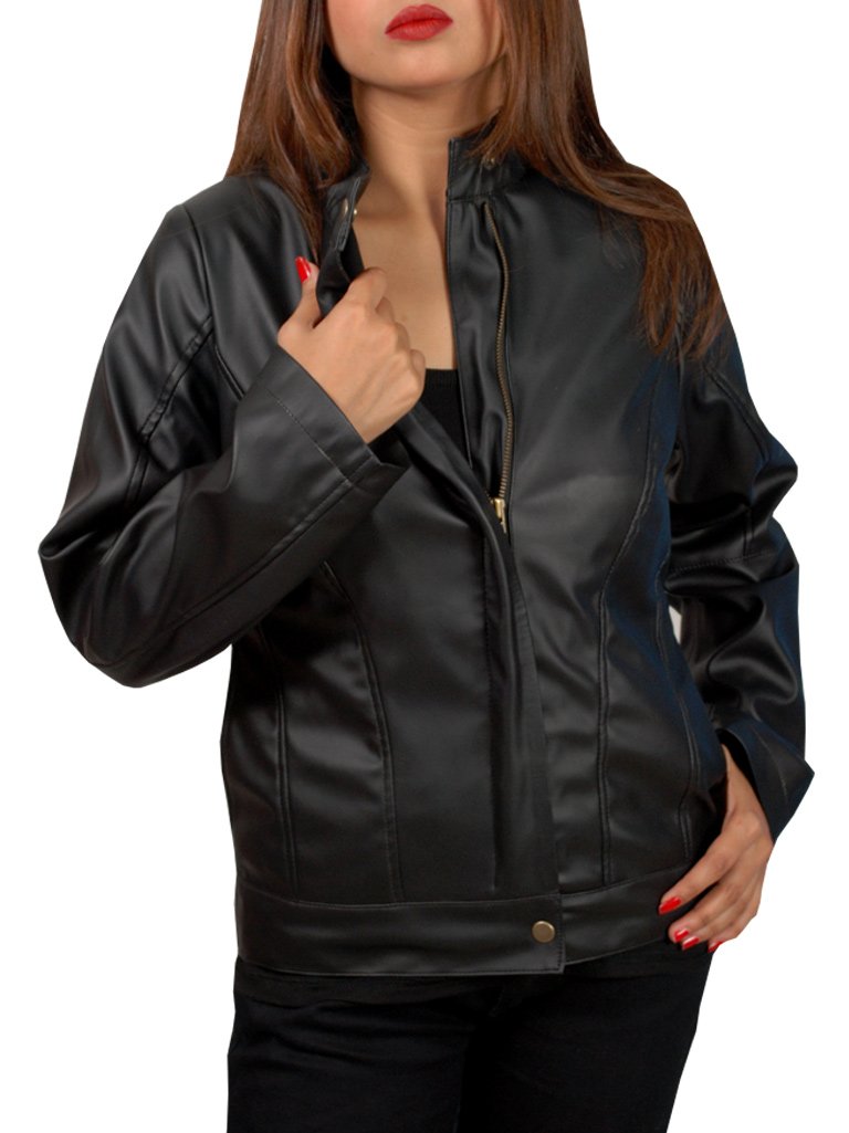 Gal Gadot Inspired Genuine Leather Black Jacket for Women - Stylish Outerwear for Casual & Evening Wear
