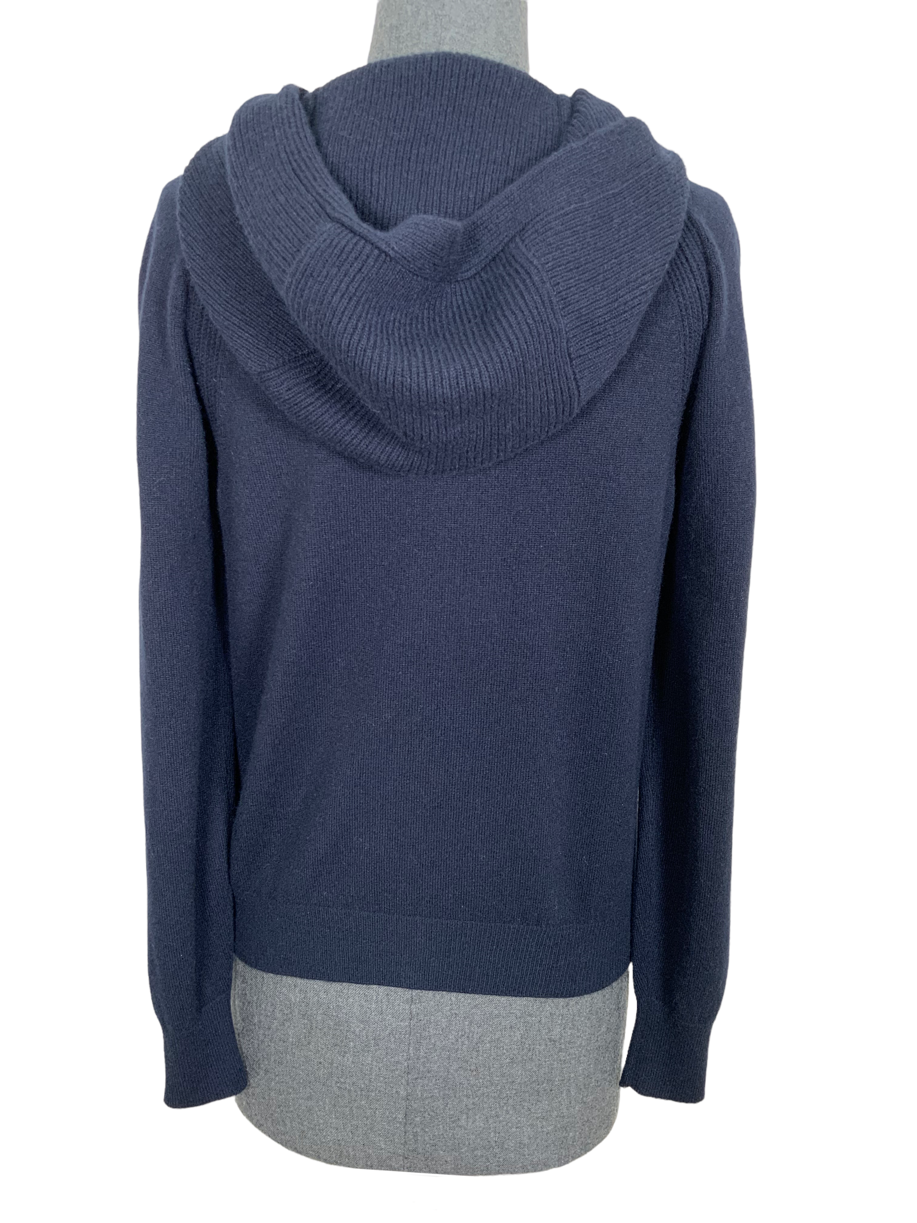 Loro Piana Cashmere Hooded Sweater for Women - Soft Luxury Pullover with Hood, Size XS - Perfect for Winter Travel & Casual Outings