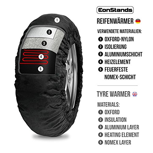 Aprilia Tuono 1000/R Tire Warmer Set - 60-80°C Blue | Motorcycle Racing & Track Day Essential Gear for Optimal Grip & Performance