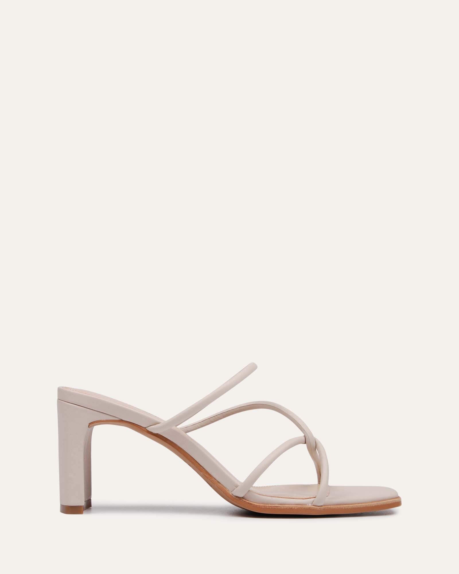 NOVI Women's Mid Heel Sandals - Genuine Bone Leather Comfortable Summer Dress Shoes for Beach, Wedding & Casual Outings