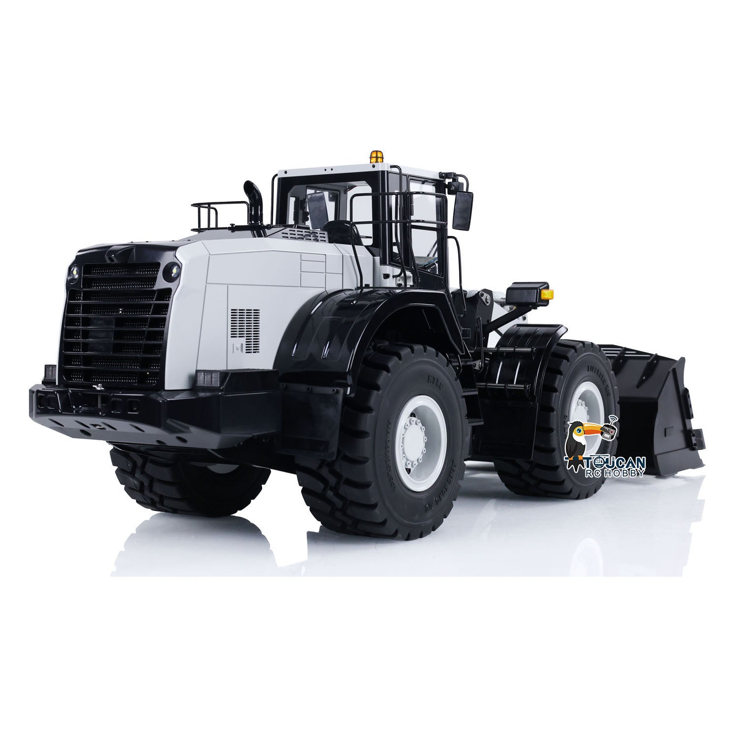1/14 Scale RC Hydraulic Loader WA480 - Electric Construction Toy with Quick Coupler, Fork & Bucket - Realistic Light & Sound - ST8 Radio Control - Battery Powered for Kids & Adults - Perfect for Construction Site Play, Backyard Fun & RC Enthusiasts