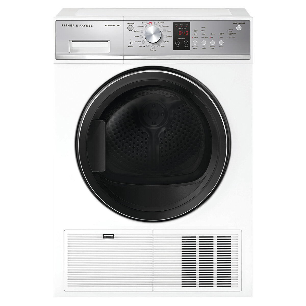 Fisher & Paykel 8kg Heat Pump Dryer - Energy Efficient, Quiet Operation, White (DH8060P3) | Perfect for Apartments, Laundry Rooms & Eco-Friendly Homes