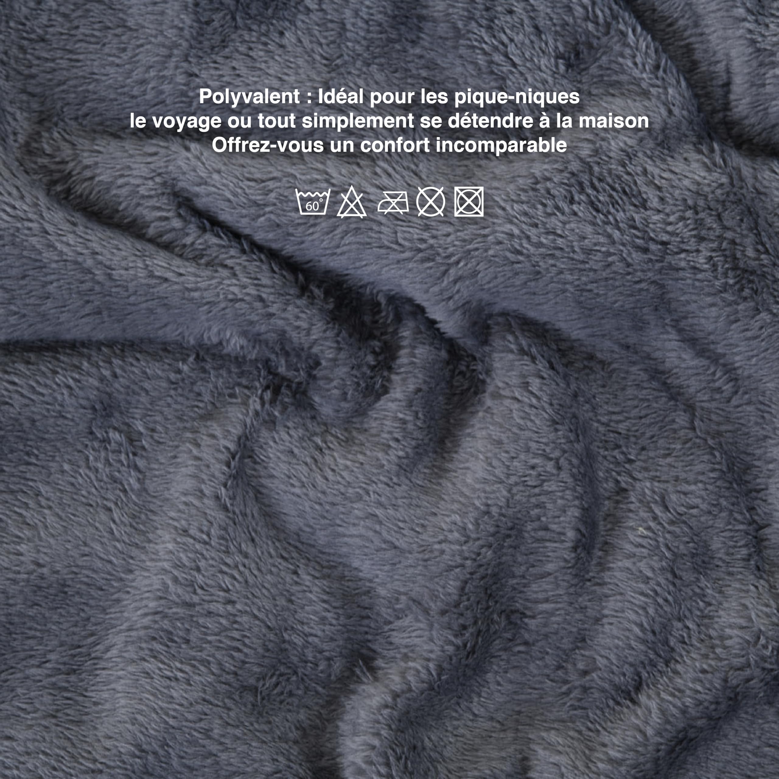 Soft Polyester Fleece Throw Blanket for Couch & Bed - Cozy Lightweight Fuzzy Blanket 70