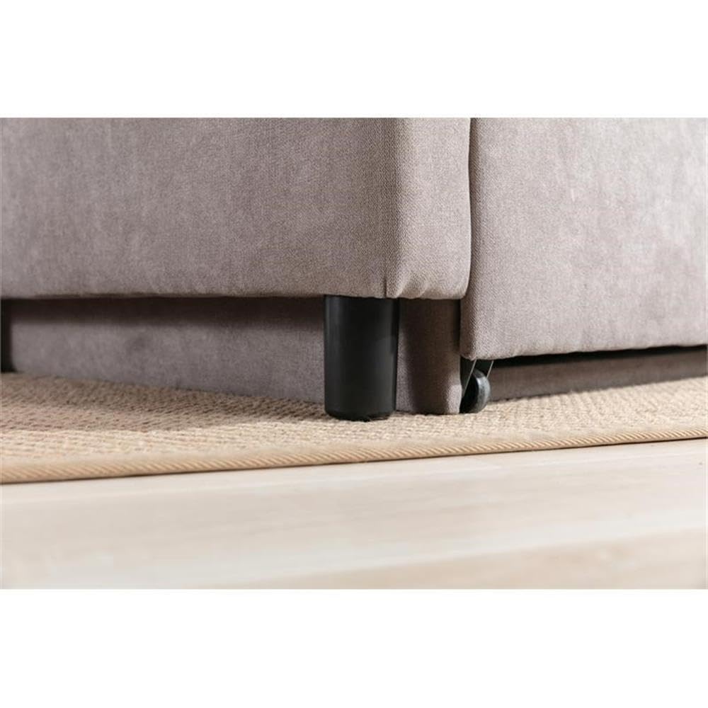 BOWERY HILL Modern Gray Woven Fabric Convertible Armchair - Sleeper Sofa for Living Room, Bedroom & Small Spaces - Perfect for Apartments, Dorms & Guest Rooms