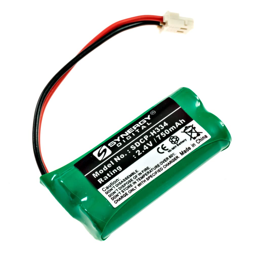 Synergy Digital Rechargeable Ni-MH Battery Pack - 4 x 750mAh 2.4V Cordless Phone Batteries Compatible with AT&T EL50005 & Other Models | Perfect for Home Office, Business Phones & Long-Lasting Replacement Power