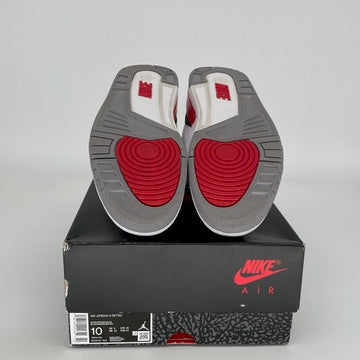 Air Jordan 3 Retro 'Fire Red' Men's Basketball Shoes - Size 10 (DN3707-160) | Authentic Nike Sneakers for Running, Gym & Streetwear Fashion