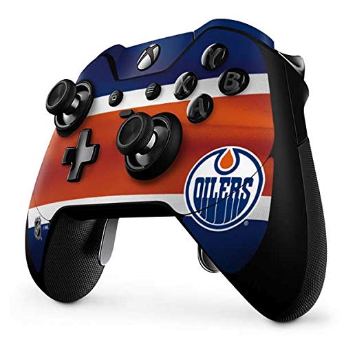 Officially Licensed NHL Edmonton Oilers Jersey Gaming Skin Decal for Xbox One Elite Controller - Custom Protective Cover for Gamers & Sports Fans