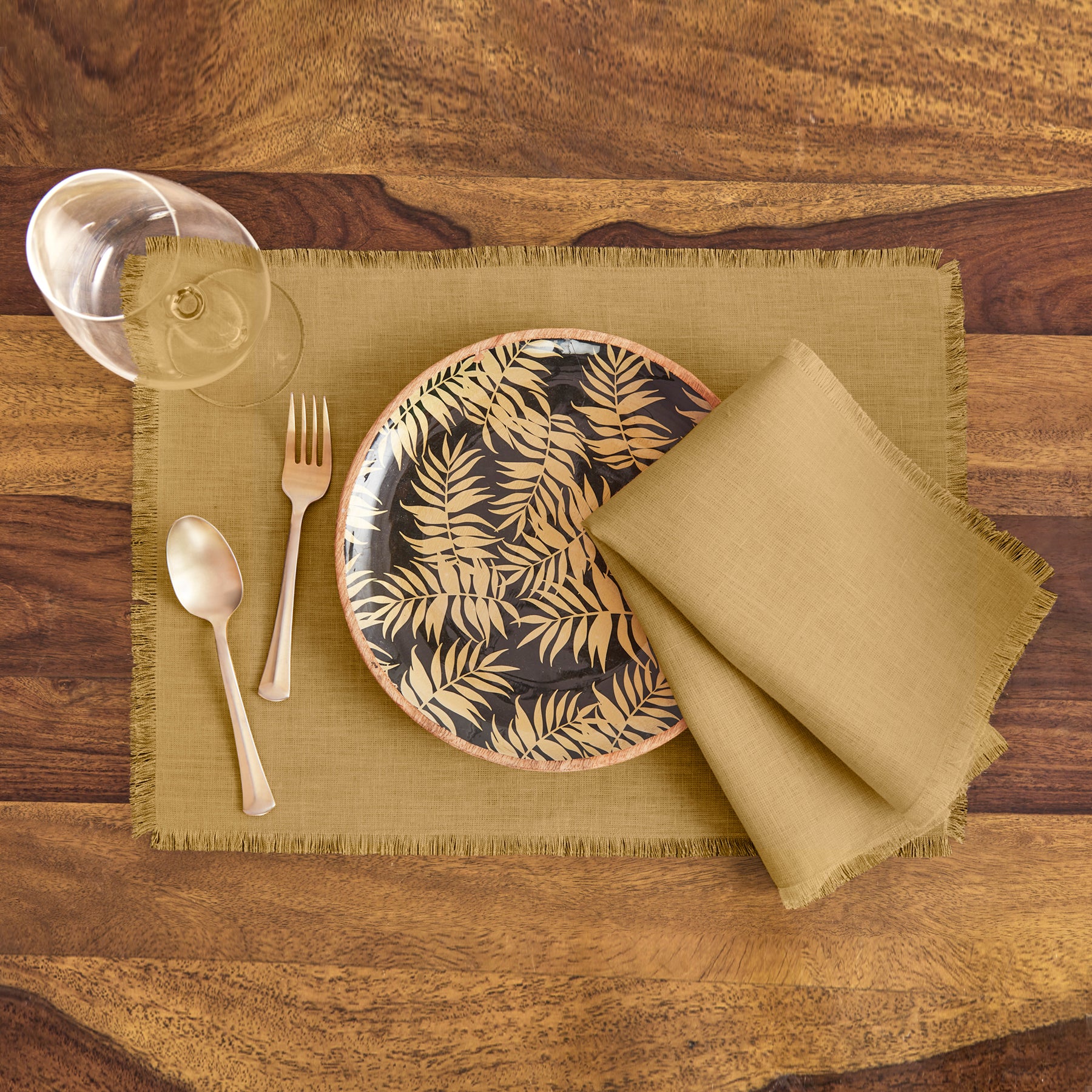 Stylish Fringe Placemats Set of 4 - Boho Chic Table Decor for Dining Room, Kitchen, or Outdoor Entertaining - Waterproof & Washable