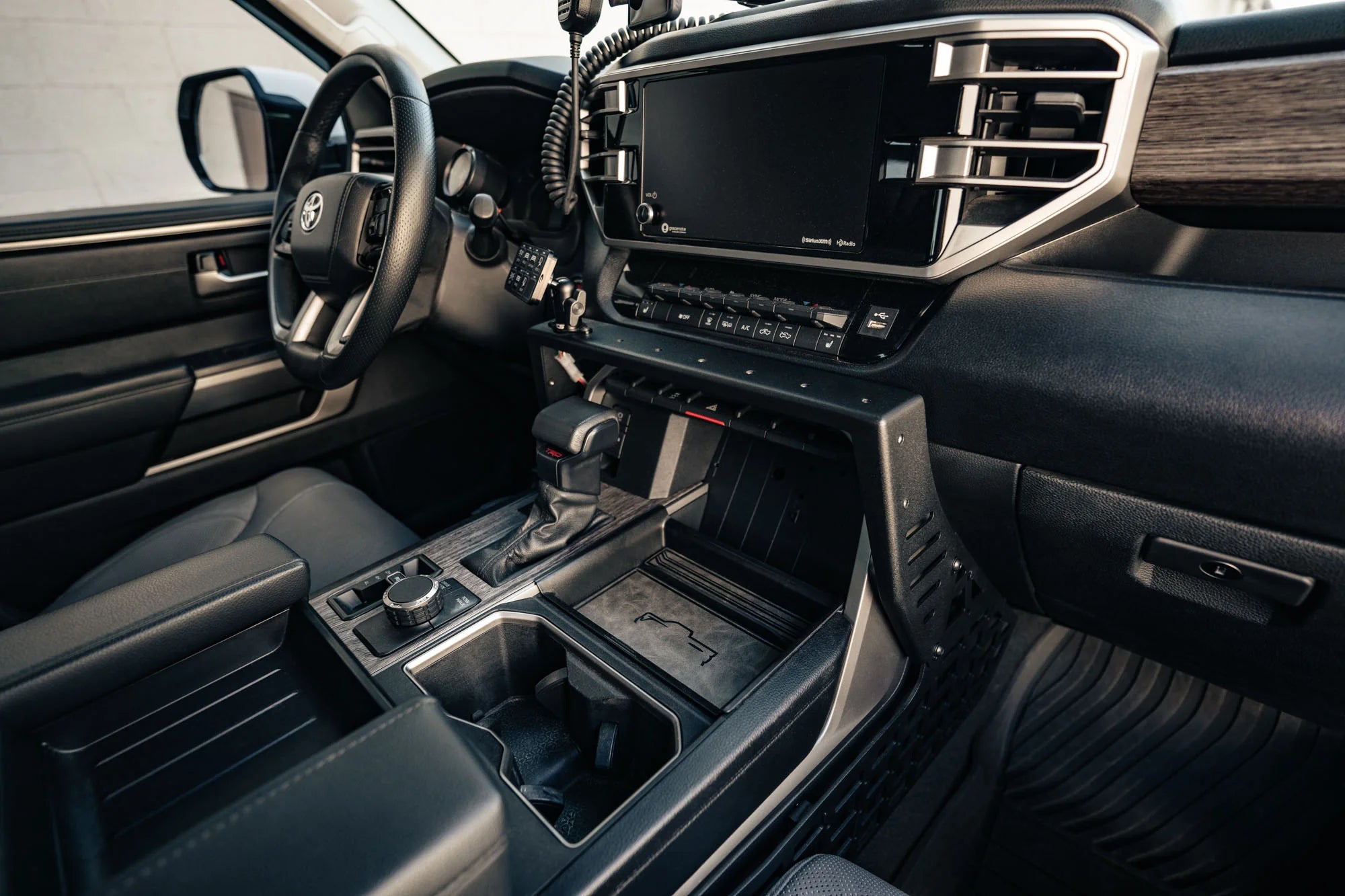 Rago Fabrication Center Console MOLLE Panels & Device Bridge for 2022+ Toyota Tundra - Durable Storage Solution for Off-Road Gear & Electronics Organization