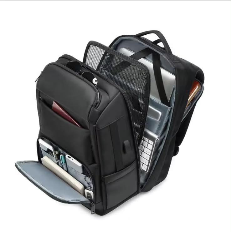 Large PU Leather Backpack for Travel, Work & School - Durable & Spacious