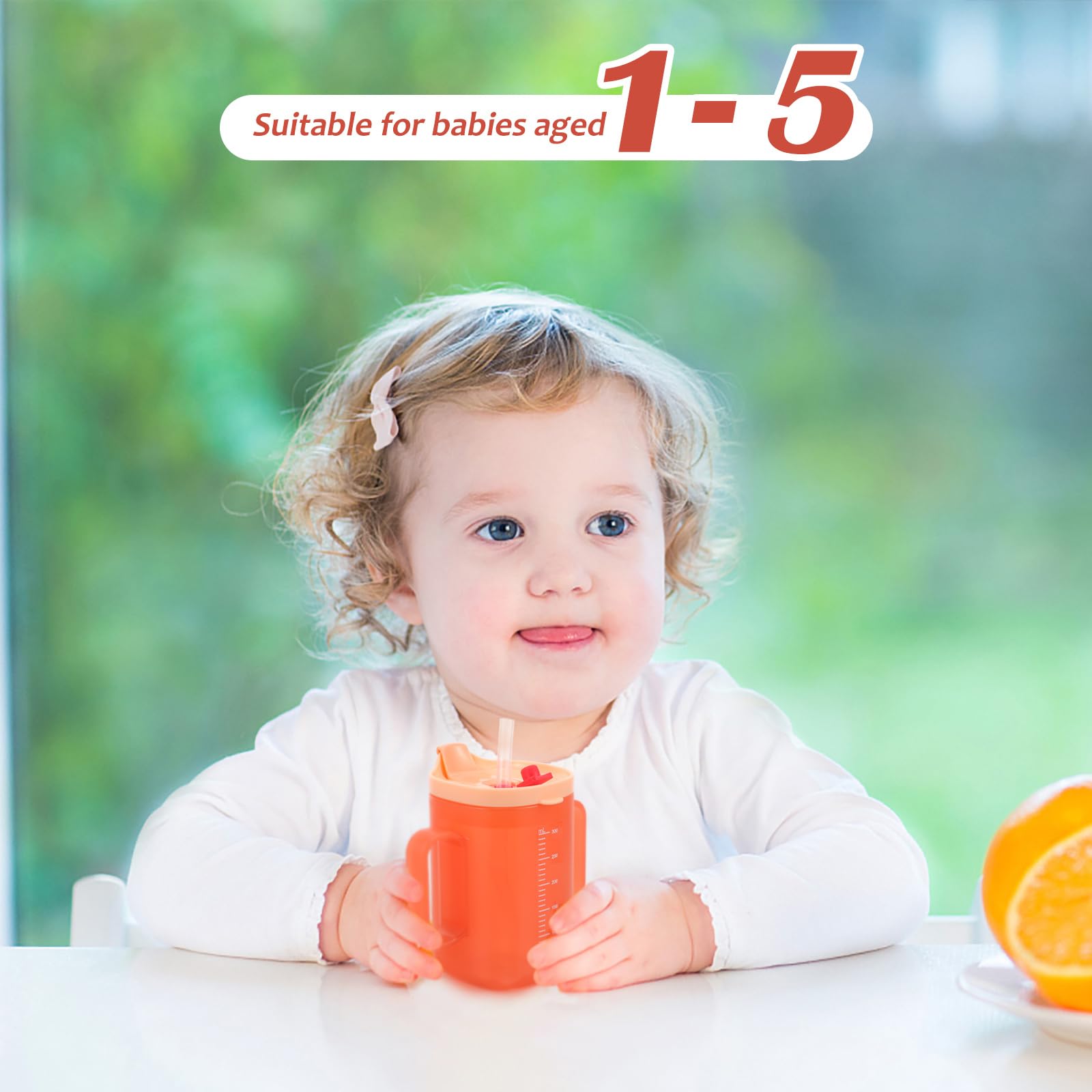 **Spill-Proof Toddler Cups with Straws - BPA-Free Baby Drinking Cups for Kids & Elderly Care - Leak-Proof Sippy Cups for Milk, Juice & Water - Ideal for Home, Travel & Daycare**