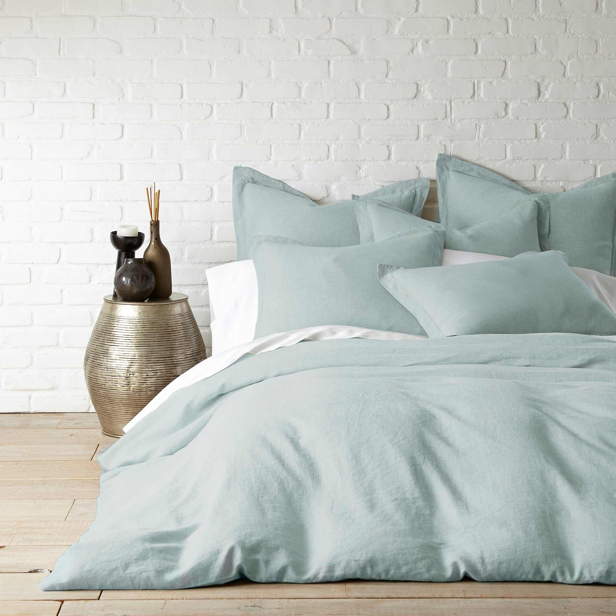 Premium Washed Linen Duvet Cover Set - Breathable & Soft 100% Natural Flax Fabric - Queen Size Bedding for Summer & All Seasons - Perfect for Cozy Bedrooms, Guest Rooms & Vacation Homes