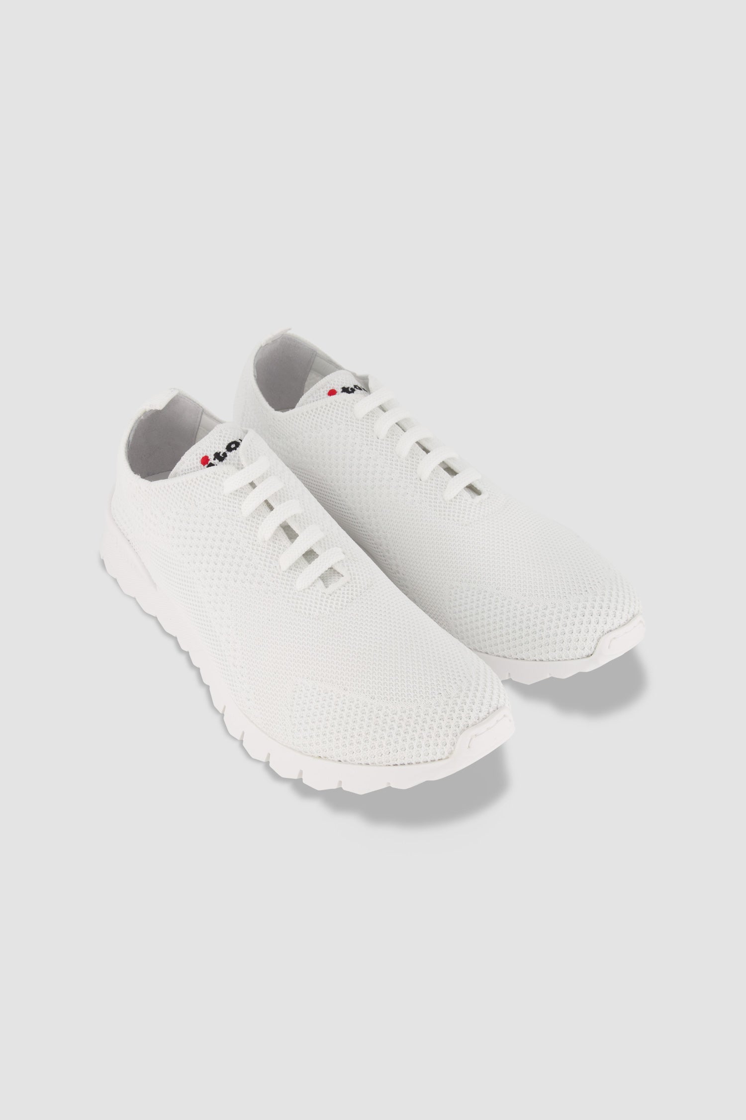 Kiton White Knit Sneakers for Men - Breathable Comfortable Casual Shoes - Perfect for Walking, Travel & Everyday Wear