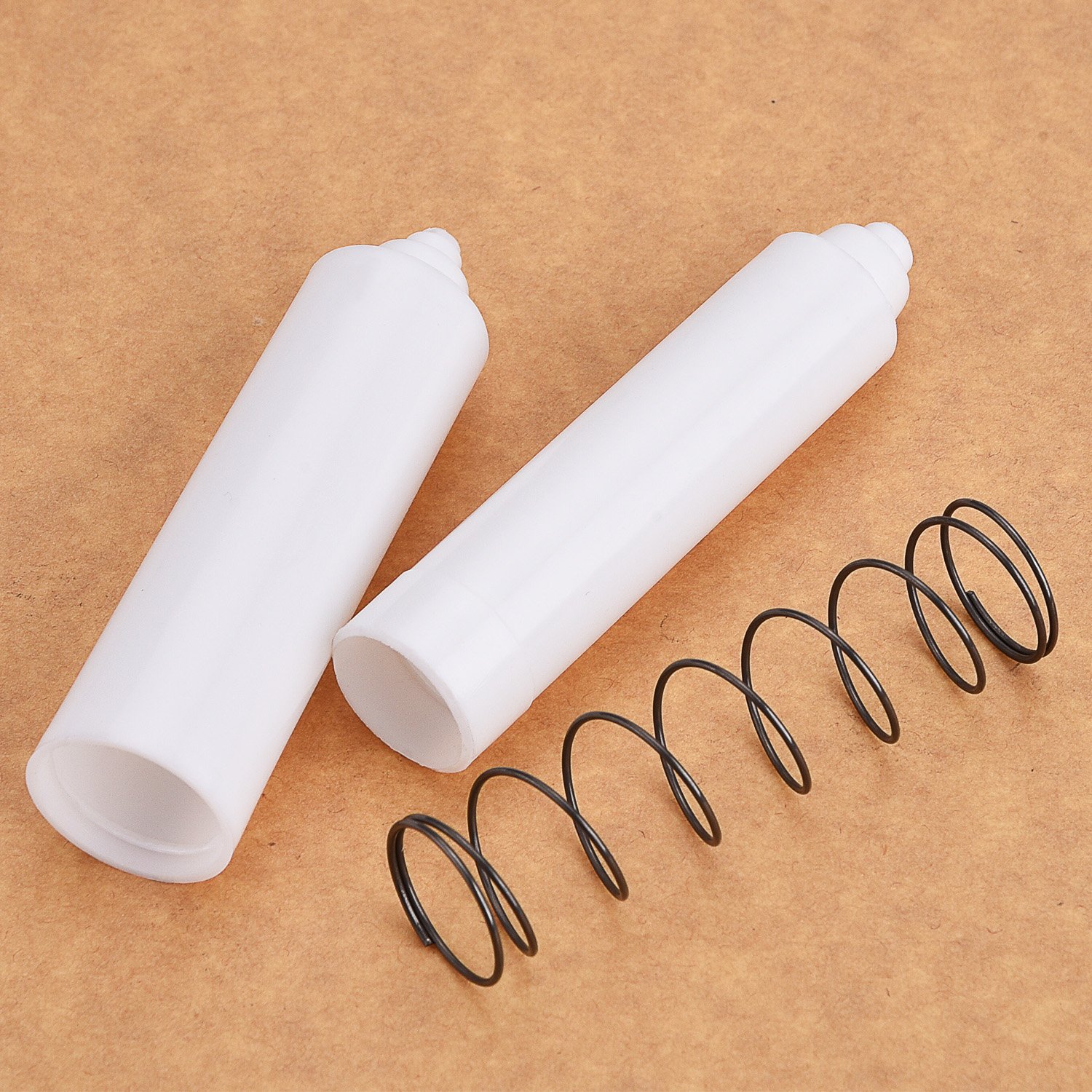 Shappy 4-Piece Spring Loaded Toilet Paper Holder Roller Replacement - Durable Plastic Bathroom Tissue Roll Insert (White) - Perfect for Home, Office & RV Use