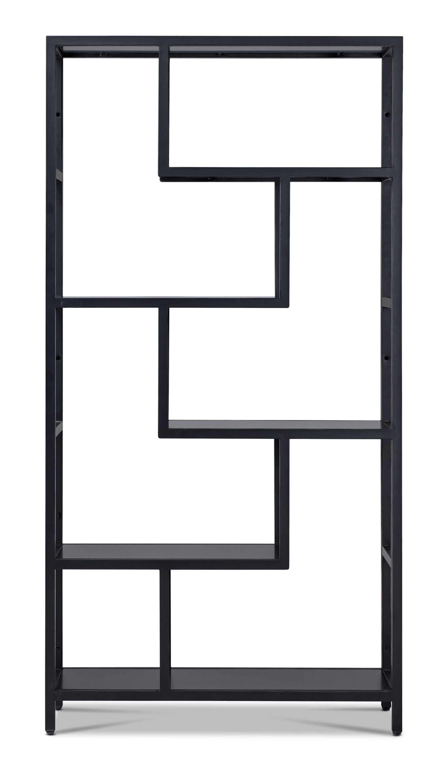 5-Tier Black Bookshelf - Sturdy Wooden Bookcase for Home, Office & Library Storage - Perfect for Organizing Books, Decor & Essentials
