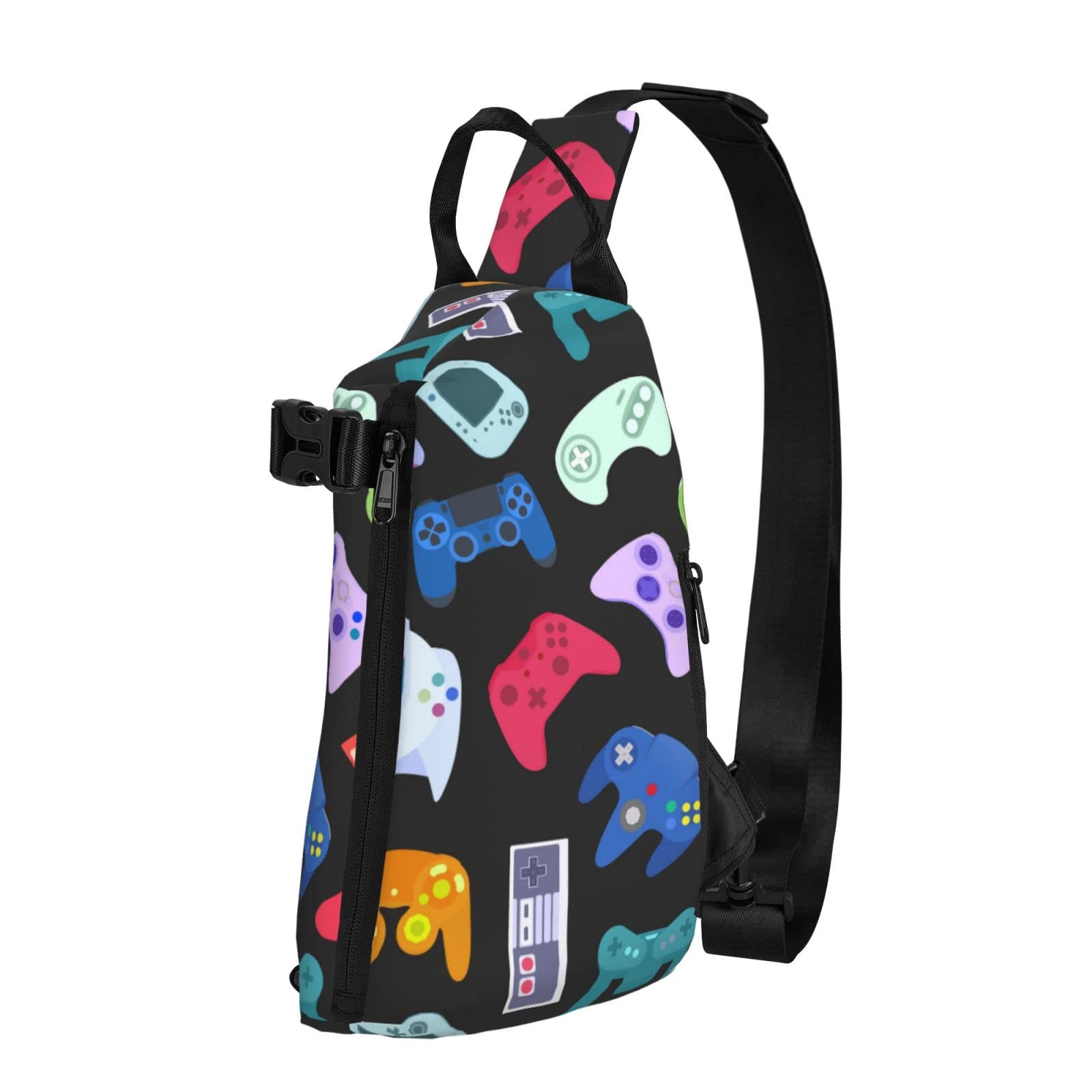 YKKlima Tactical Sling Backpack for Gaming & Outdoor - Durable Crossbody Shoulder Bag with Weapon Controller Pattern - Perfect for Travel, Hiking, Camping & Daily Commute - Ideal for Men & Women Gamers & Adventurers