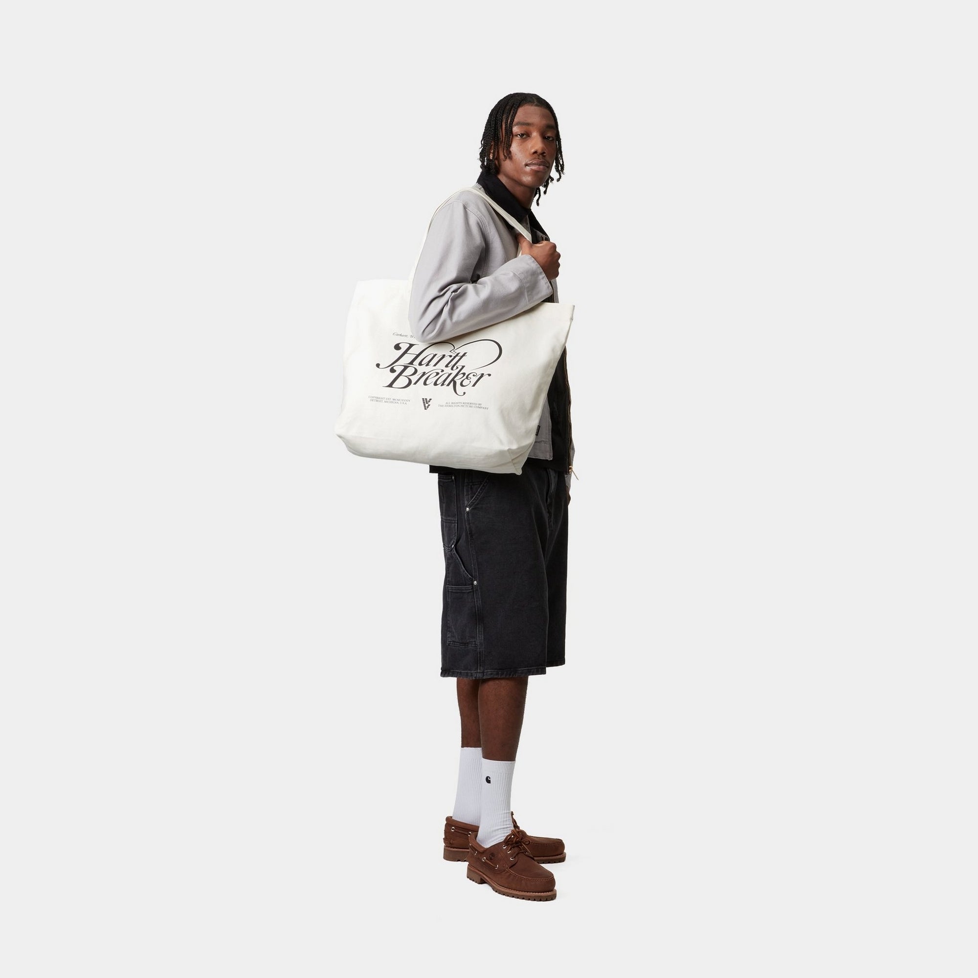 Large Canvas Graphic Tote Bag with Wax Hartbreaker Print - Stylish Eco-Friendly Shopping & Beach Tote for Women