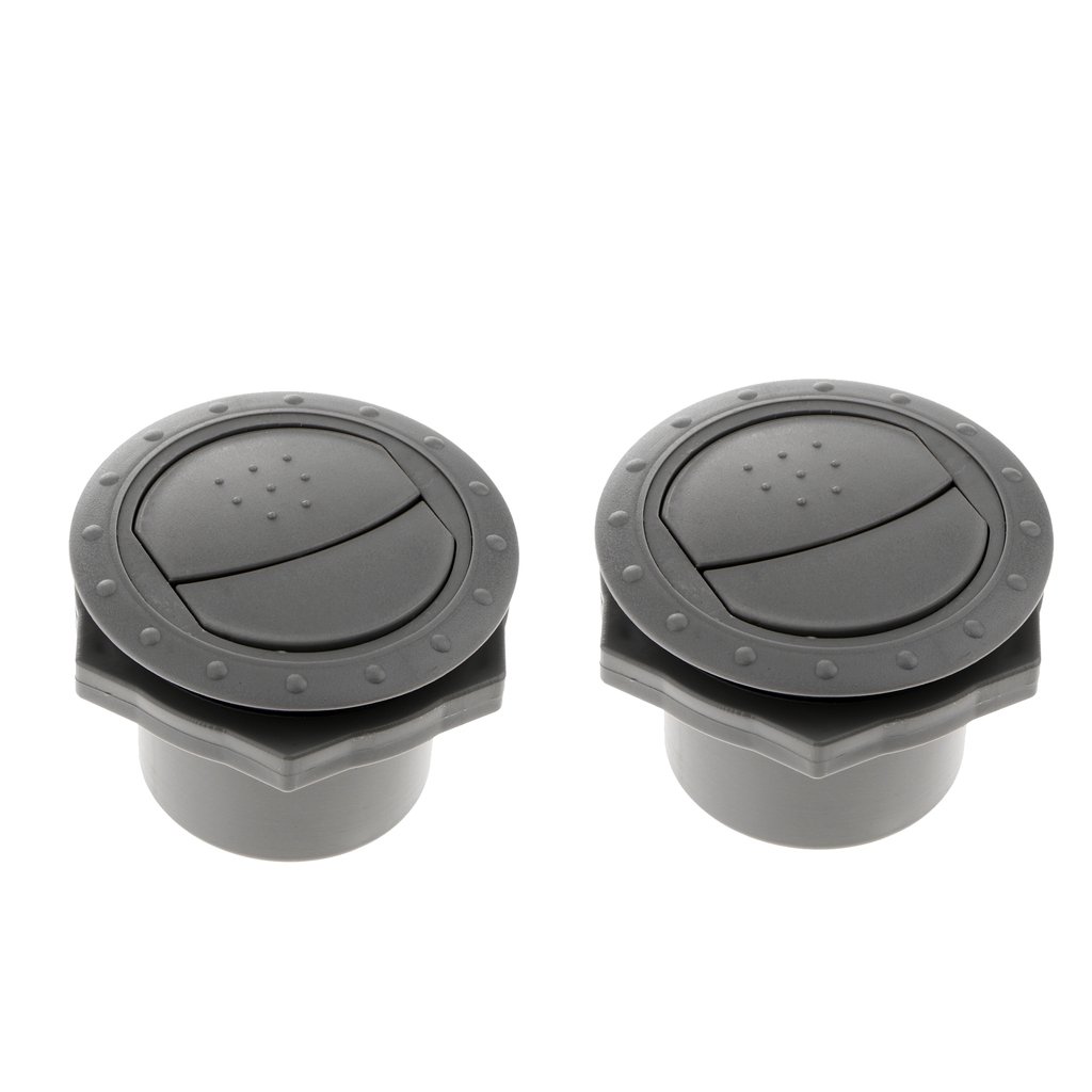 2PCS Universal RV Trailer Air Vent Outlet - White Roof Side Interior AC Ventilation for Camper, Motorhome, Travel Trailer - Perfect for Cooling & Air Circulation in Small Spaces