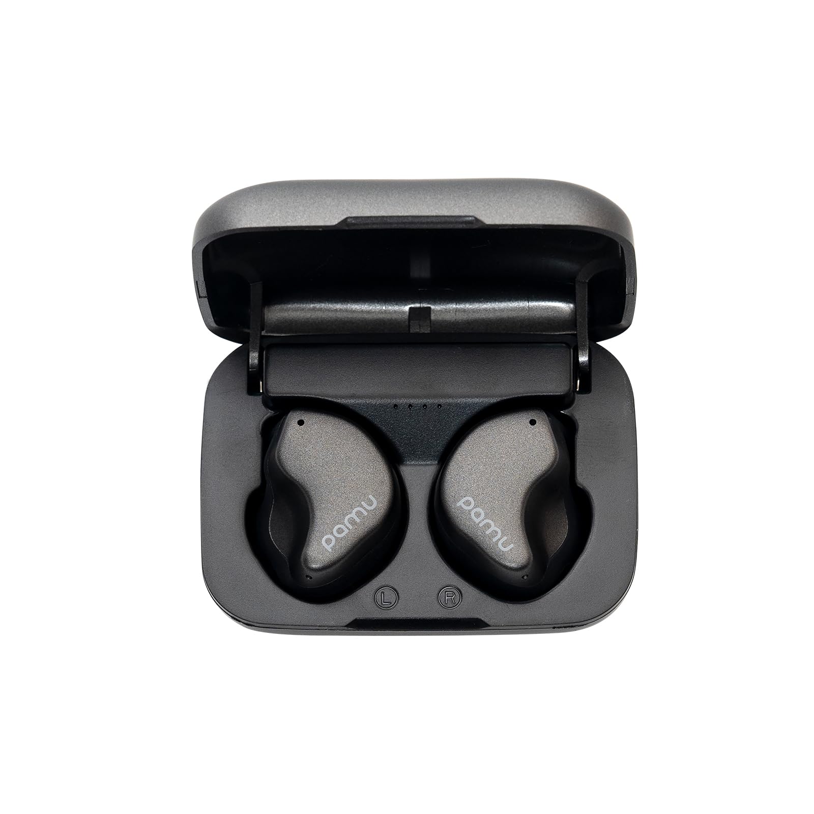 PAMU T28P Wireless Earbuds Bluetooth 5.3 with Active Noise Cancelling & AI ENC, 24H Playtime, IPX5 Waterproof, Super Bass Stereo Earphones for Running, Workout, Travel & Commuting - Black