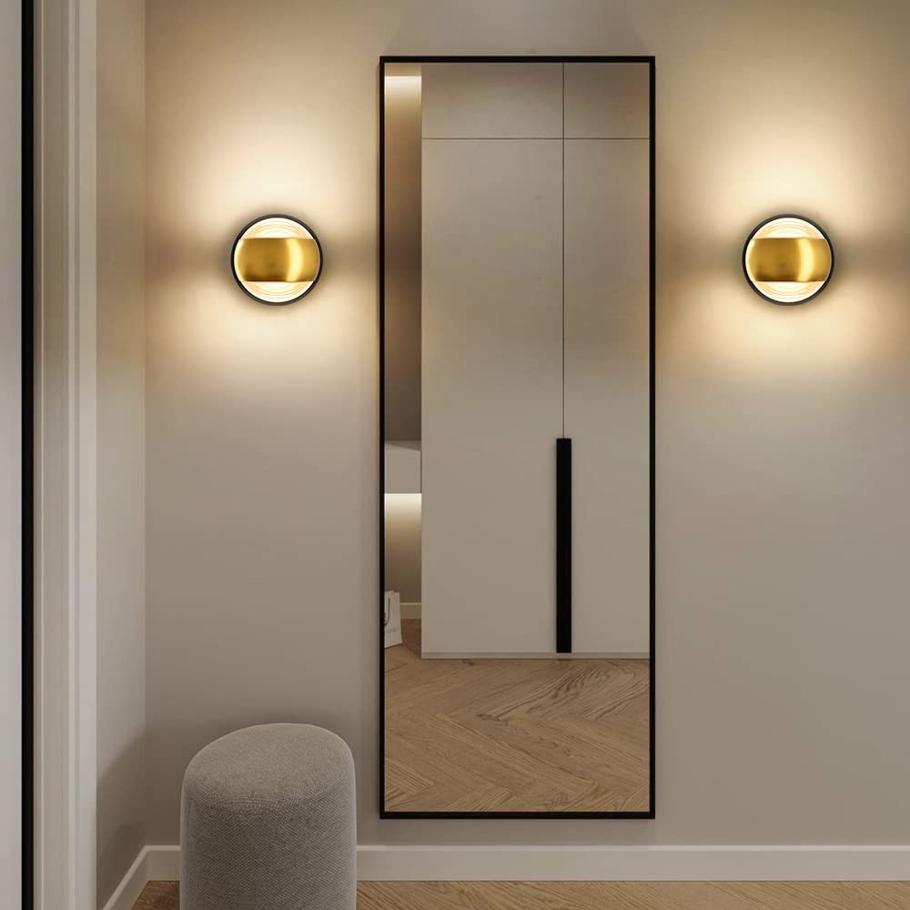 12W Modern LED Bathroom Vanity Light Fixture - Black Gold Wall Sconce with 3000K Warm White Light for Mirror Lighting | Perfect for Bathroom, Living Room & Bedroom Decor