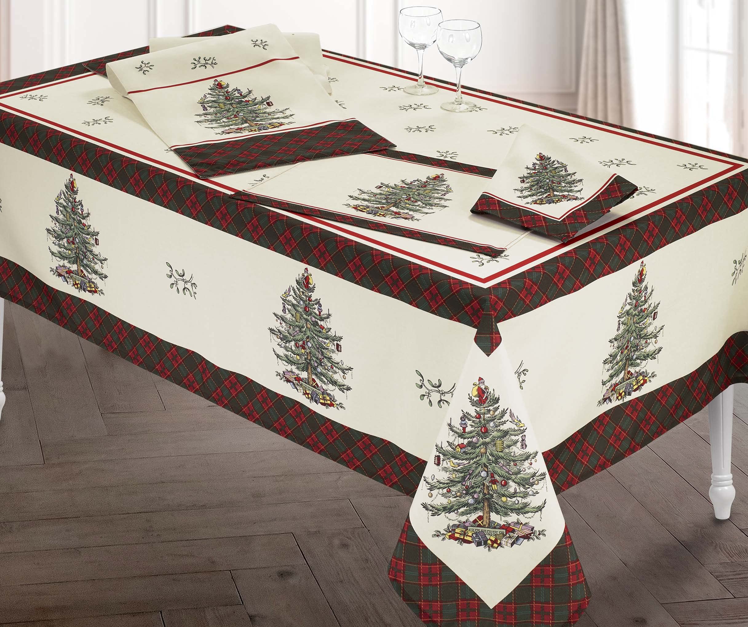 Spode Holiday Tartan Tablecloth 52x70