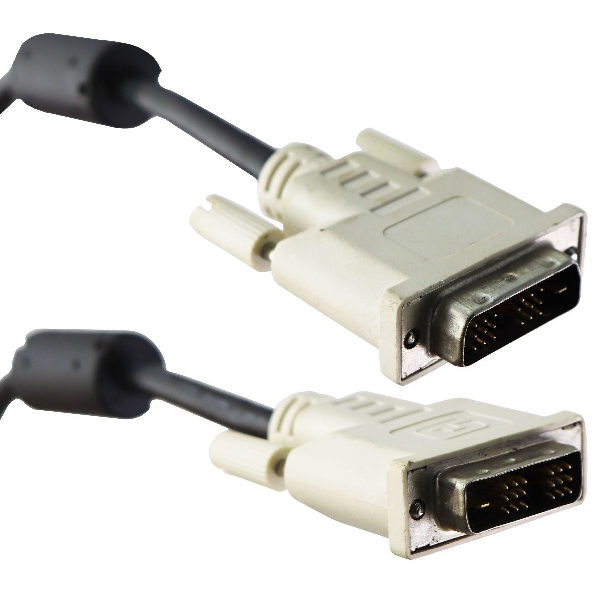 5.5 Ft DVI-D Single Link Male to Male Cable - Black & White for Monitor, Projector & Home Theater Setup
